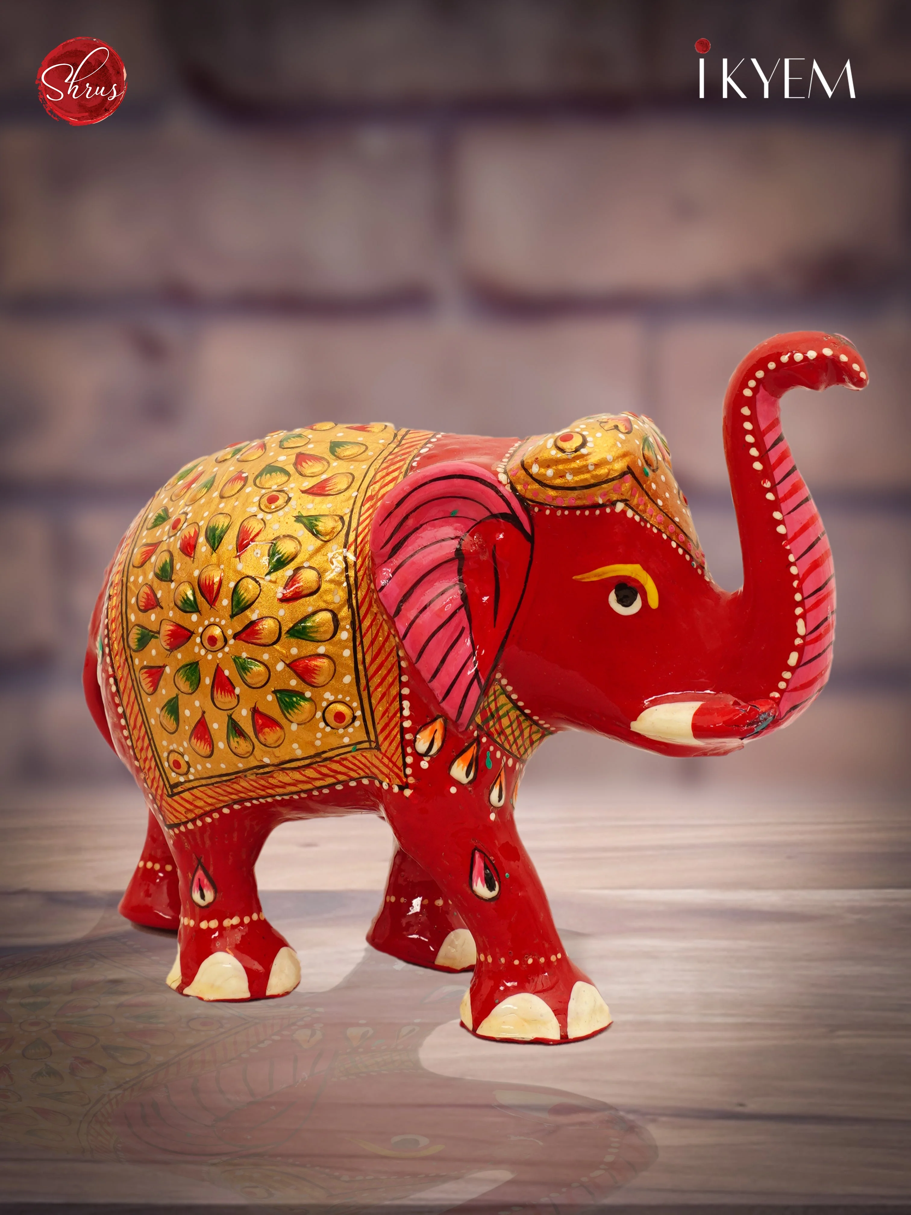 Meenakari Elephant Idol