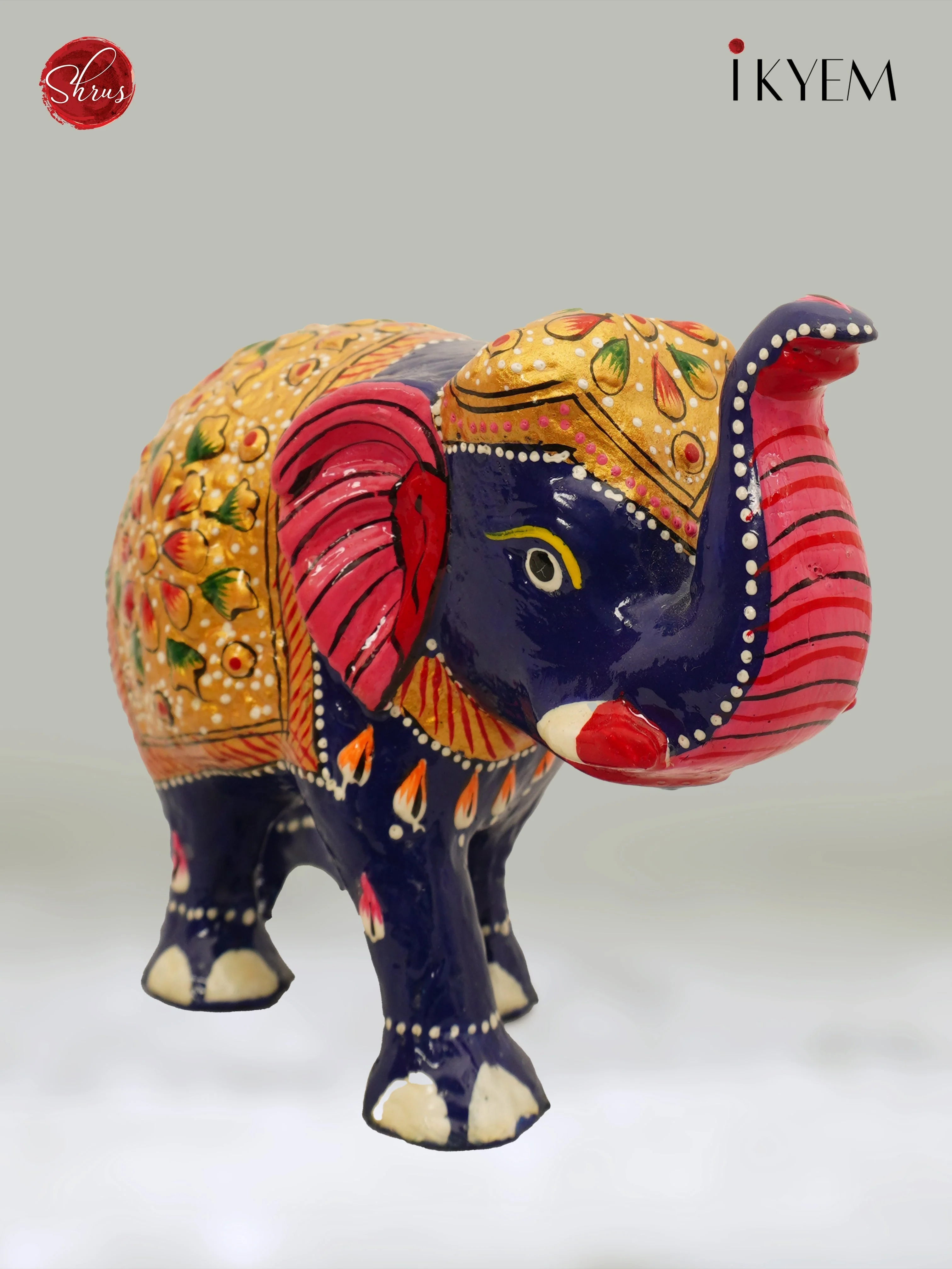 Meenakari Wooden Elephant - Image 3