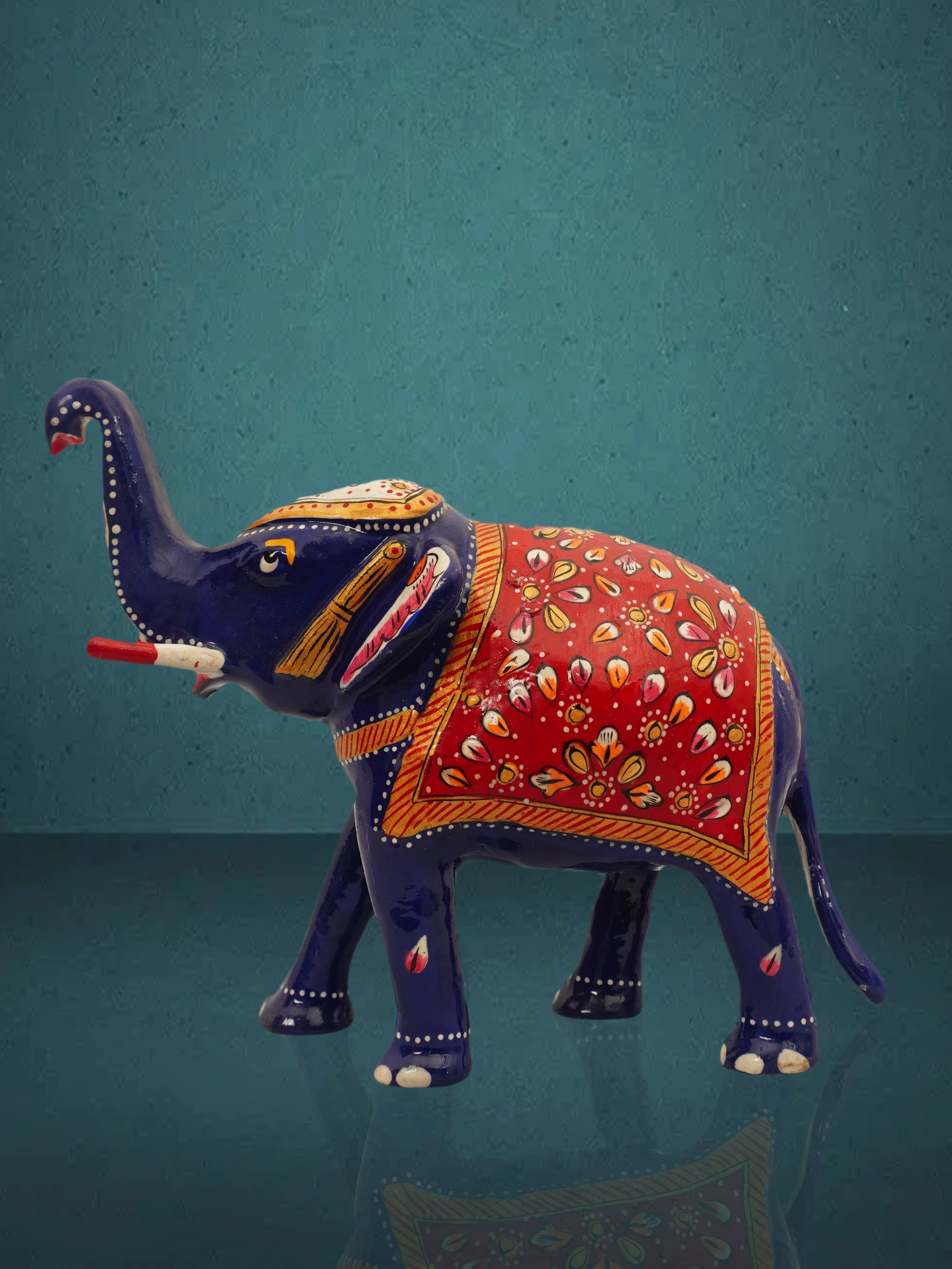 Meenakari Wooden Elephant