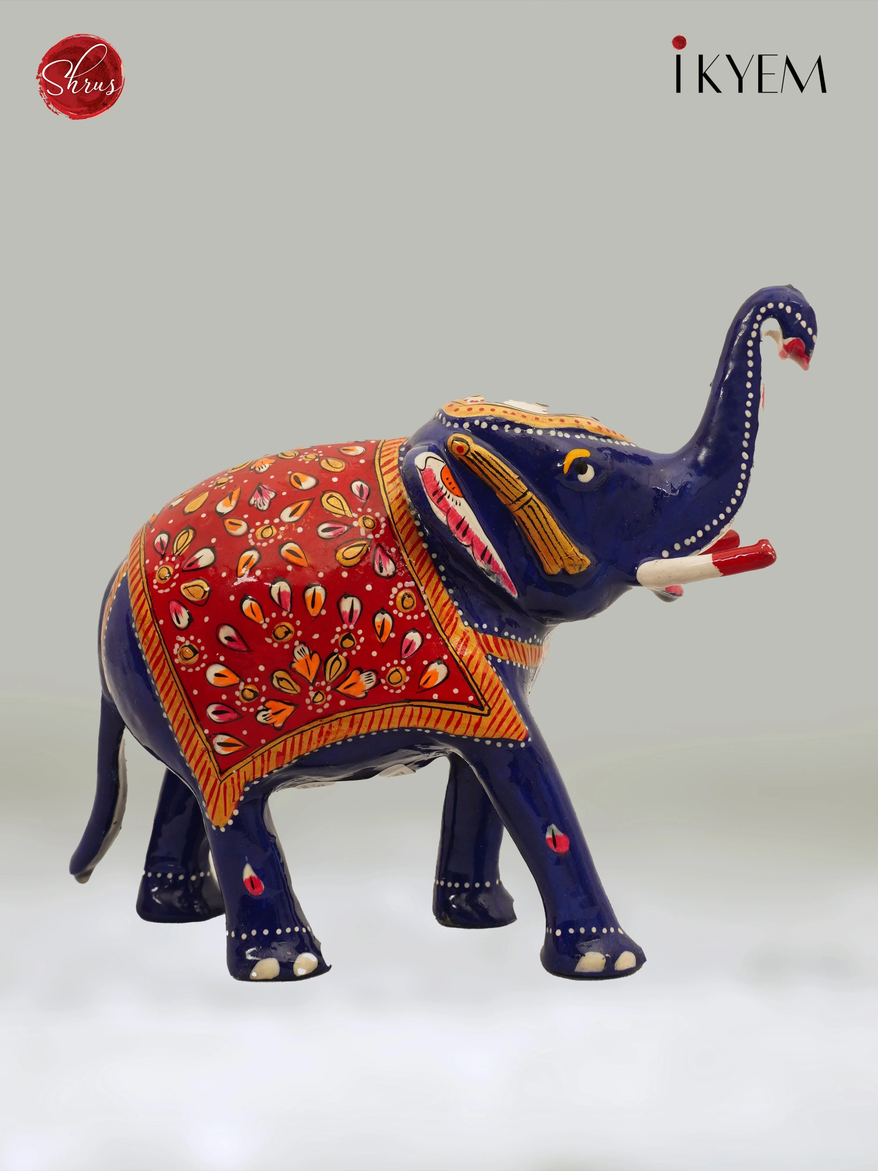 Meenakari Wooden Elephant - Image 2