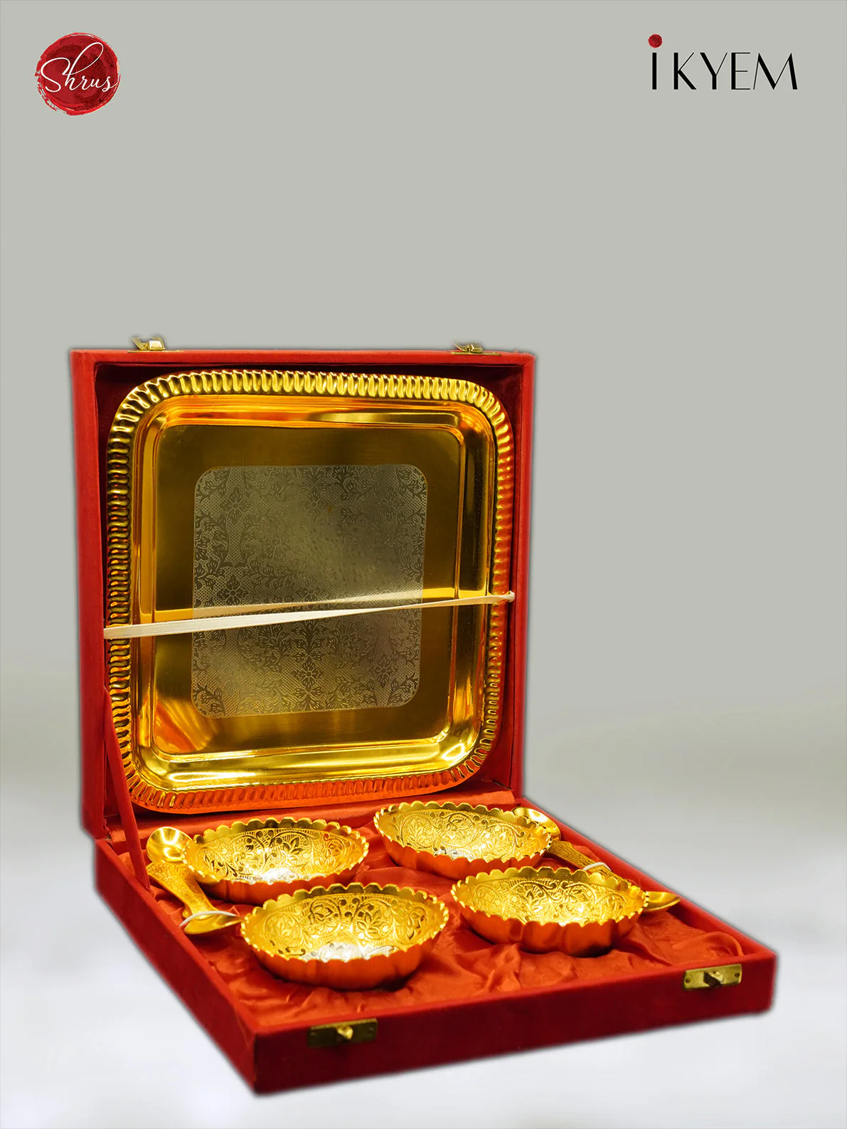 GOLD & SILVER POOJA THALI SET