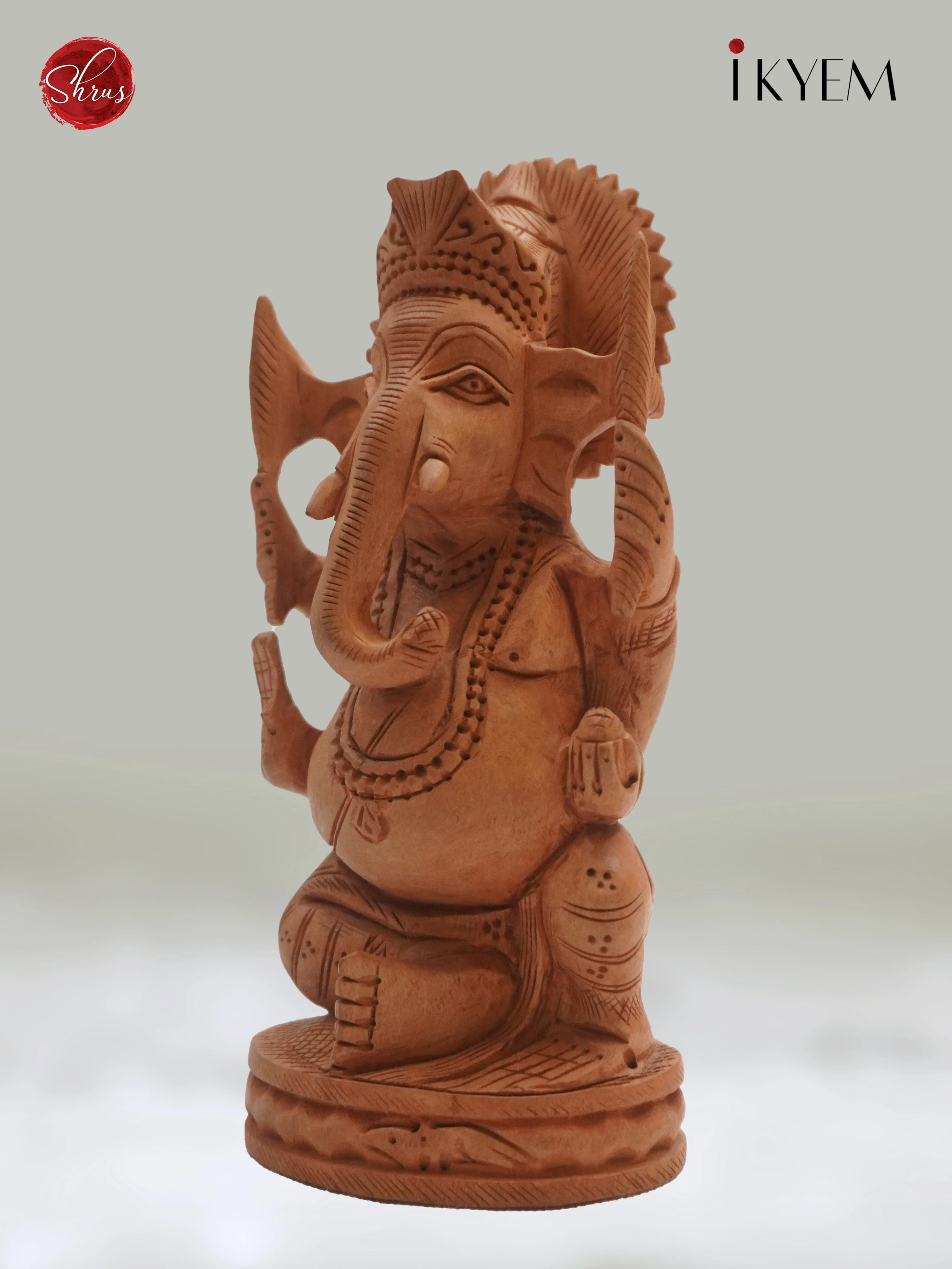 Wooden Ganesh - 3E26020 - Image 2
