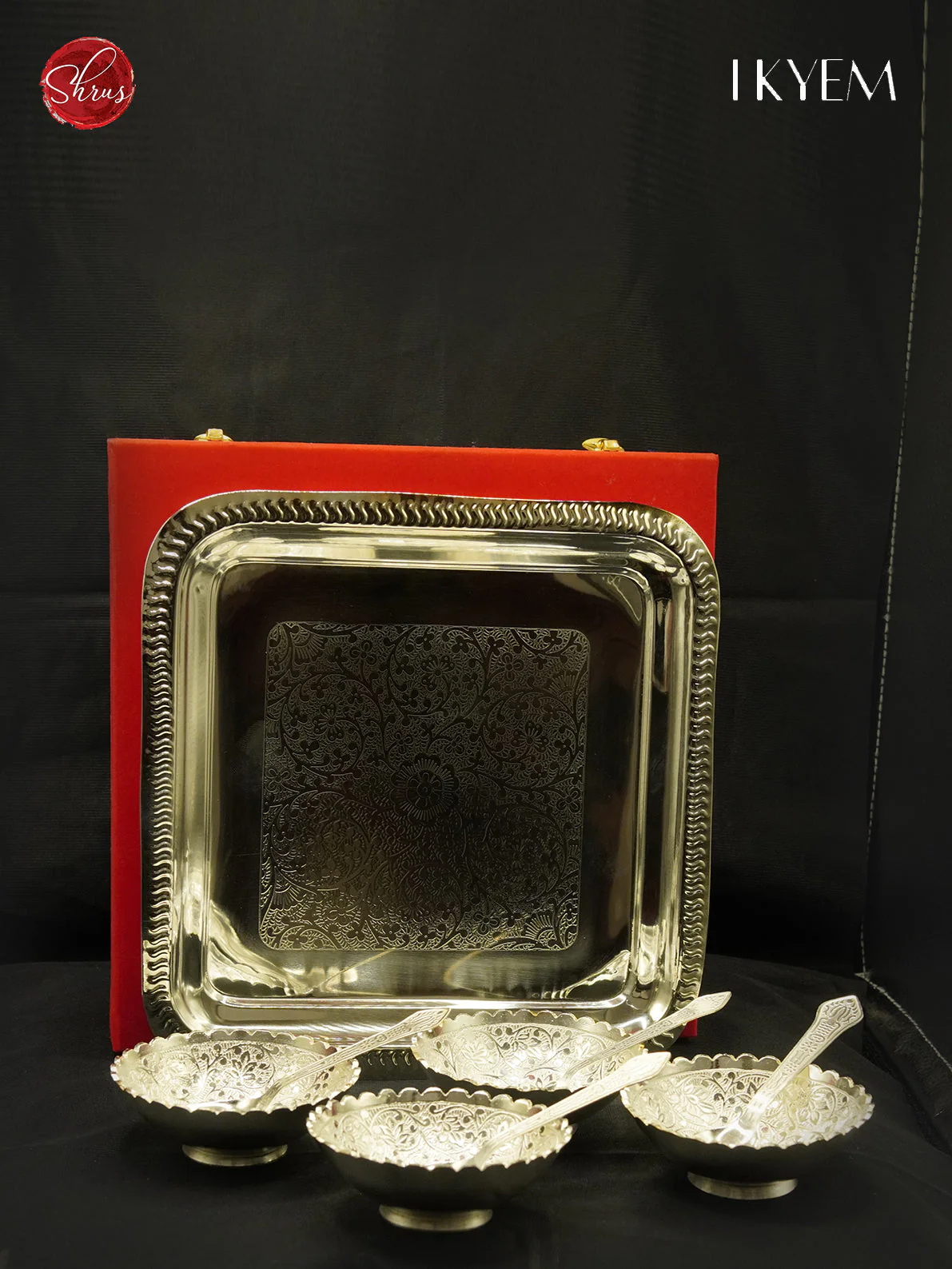 Silver Pooja Thali Set - Image 3
