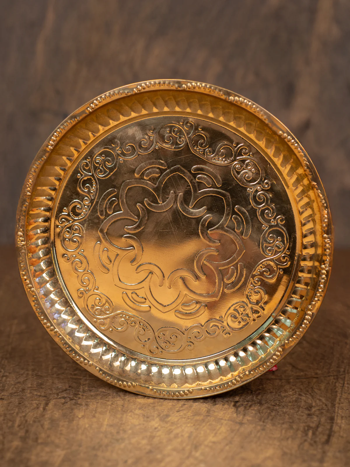 Brass pooja Plate - 3E31063 - Image 3