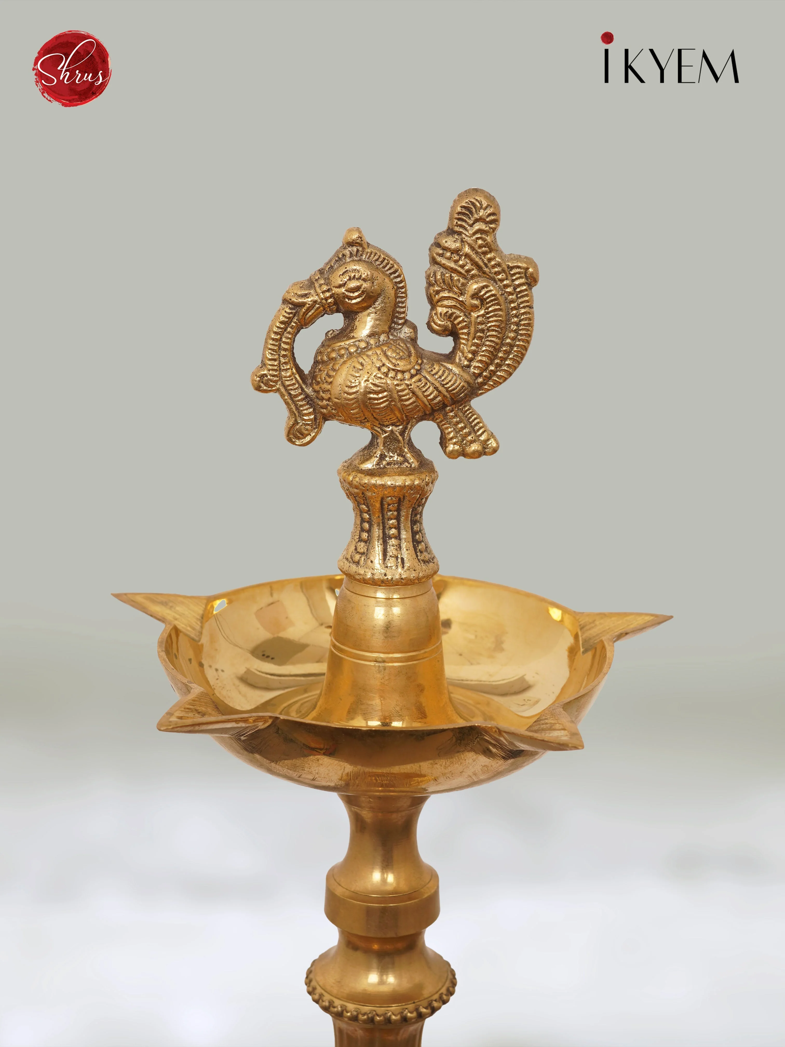 Brass Annam Kuthu Velakku with 5 Thirees - Image 2