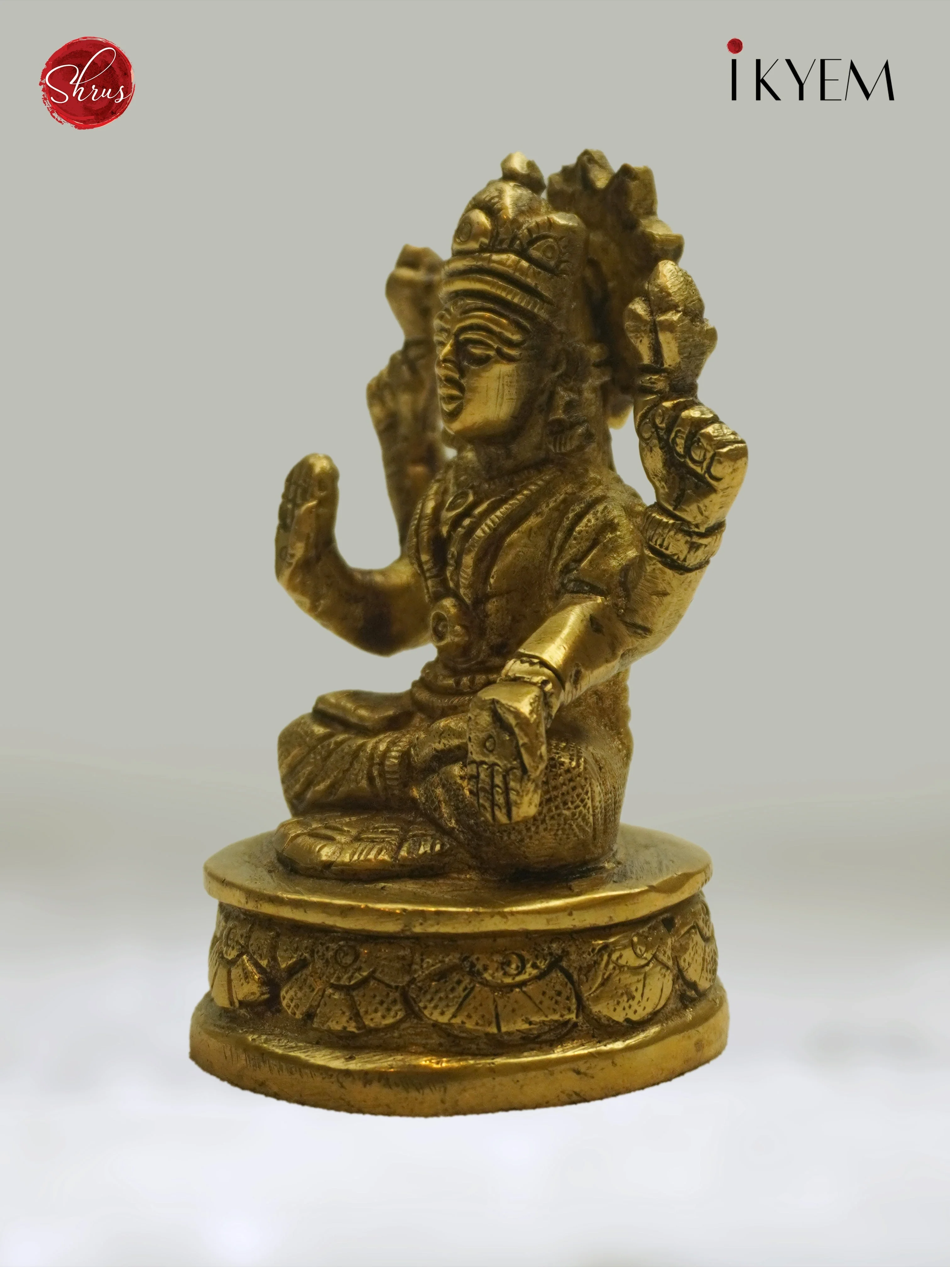 Brass Goddess Lakshmi Idol - Image 4