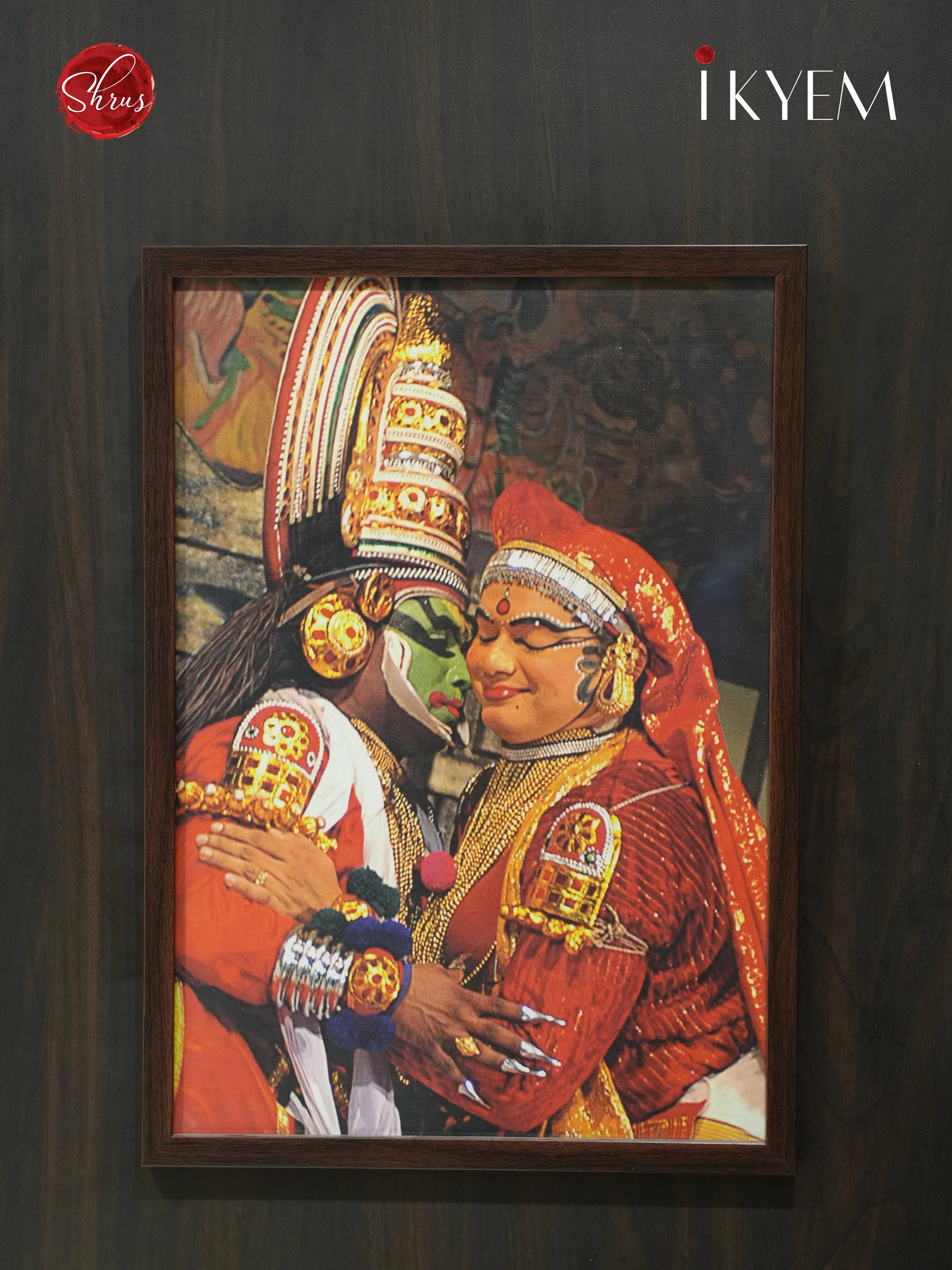 Kerala Kathakali Artistic Wall Decor - 17.3 Inches - 3F4005