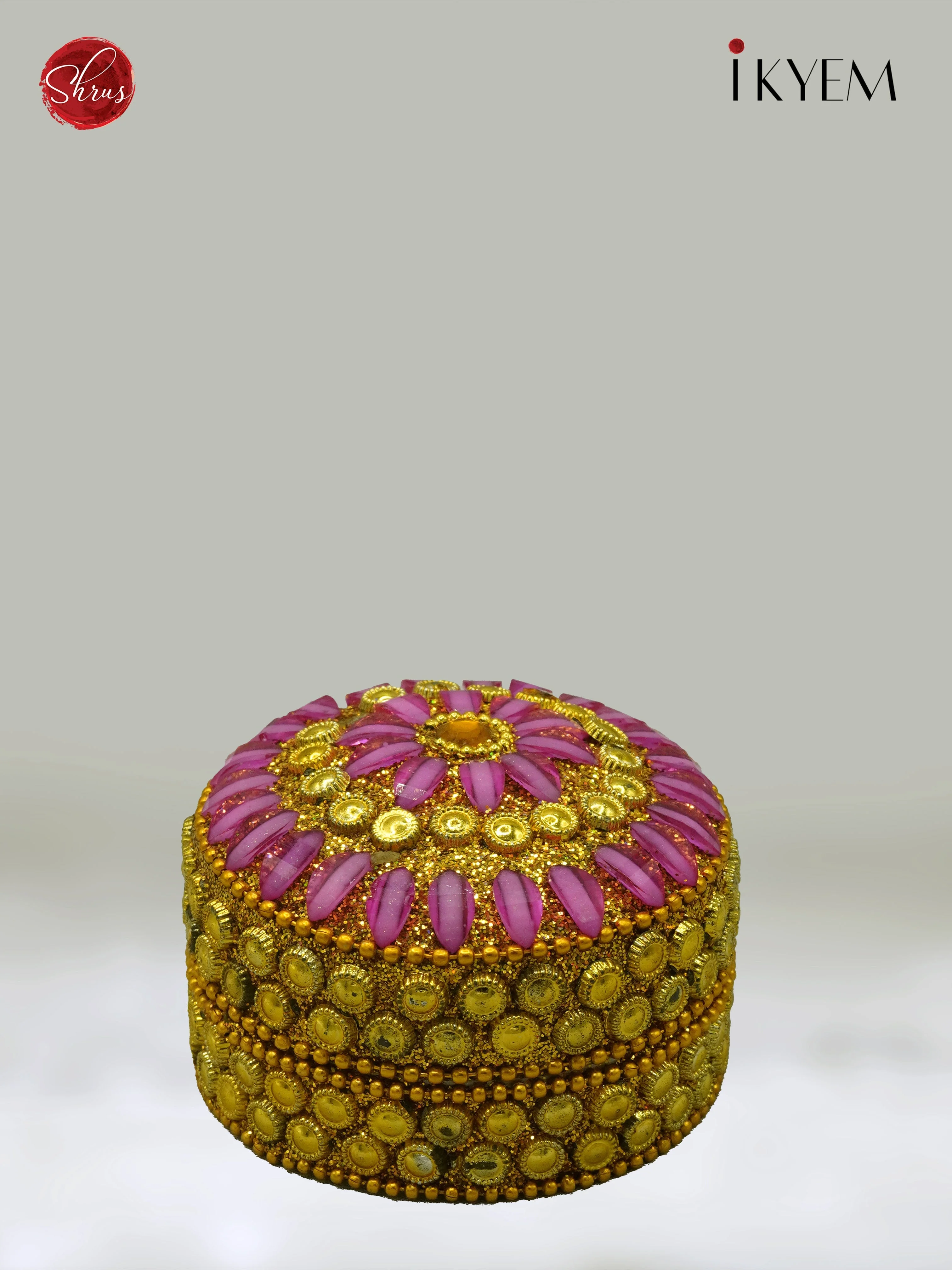 Decorative Colourful Stone Kumkum Box