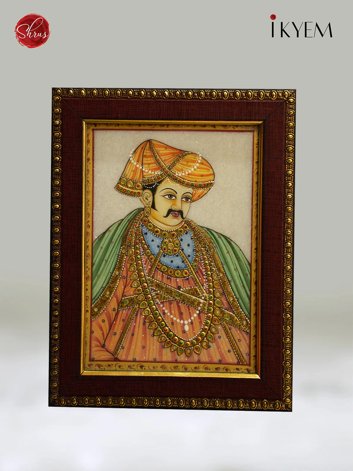 Hand-Painted Wooden Royal King Wall Hanging Frame - (8.6×17) Inch - 4CJ12041