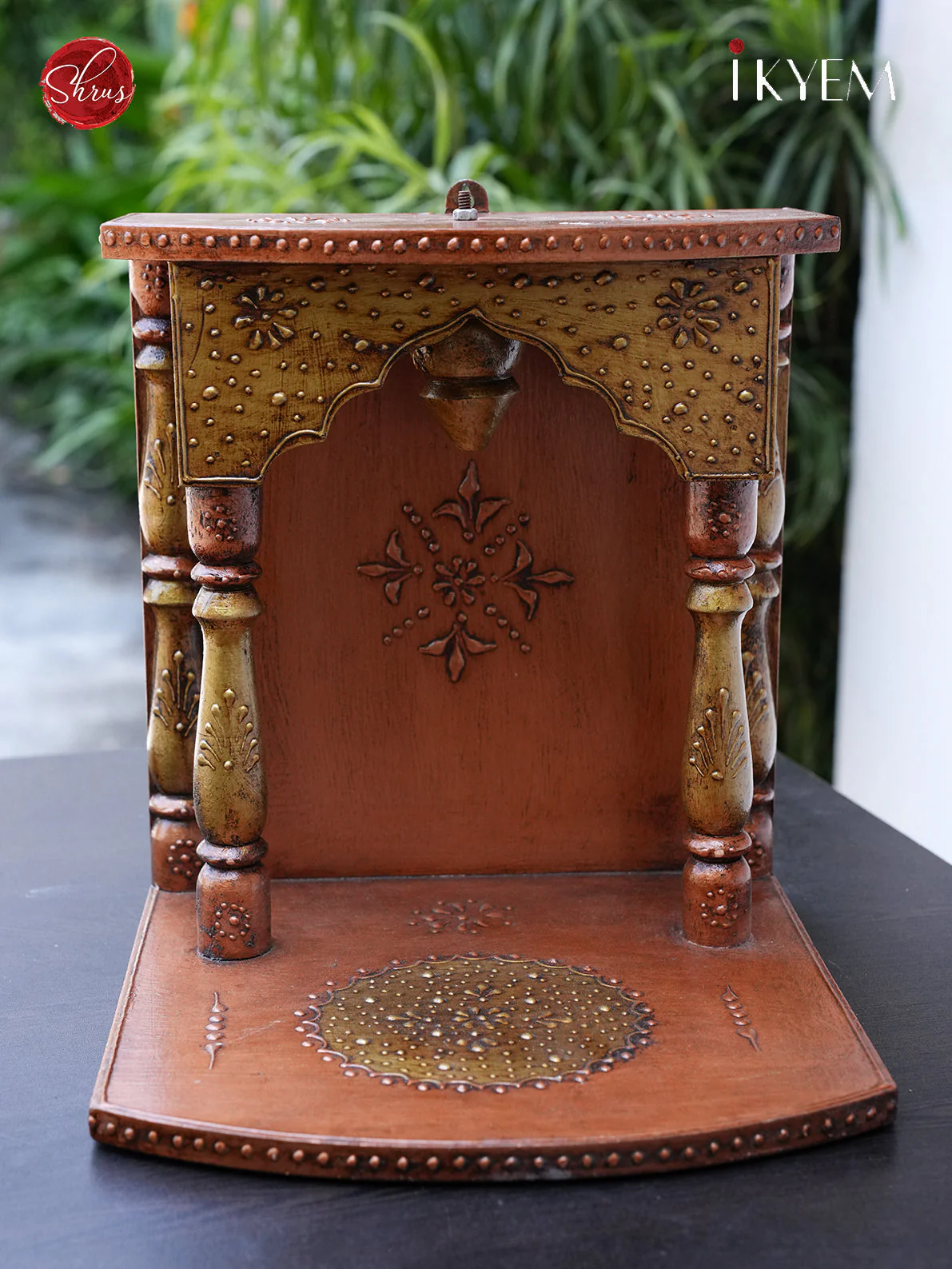 Wooden Hand painted Pooja Mantap - Pooja Article - Image 3