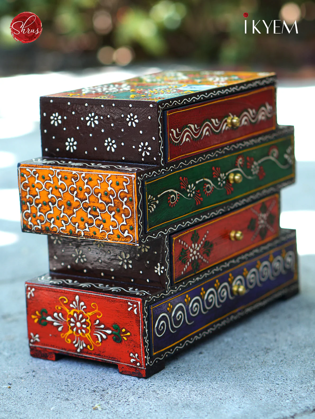 Handpainted Multipurpose wooden Storage Box-Return gift - Image 2