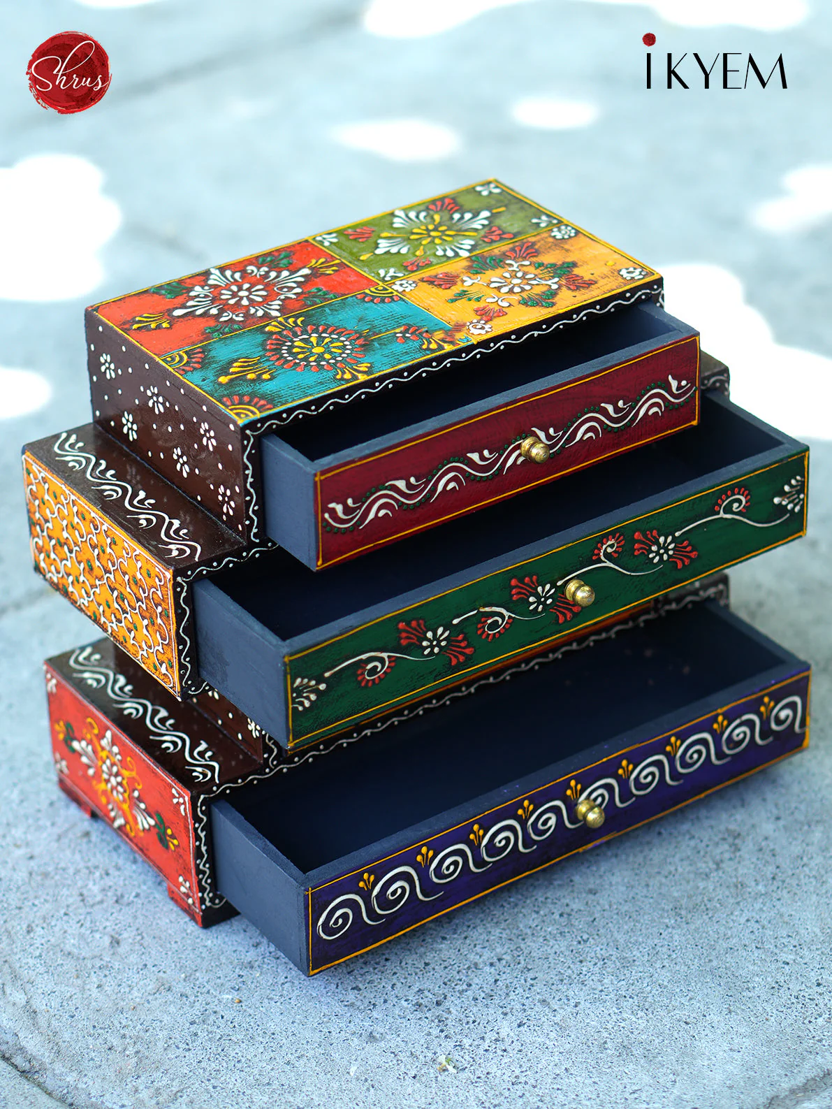 Handpainted Multipurpose wooden Storage Box-Return gift - Image 3