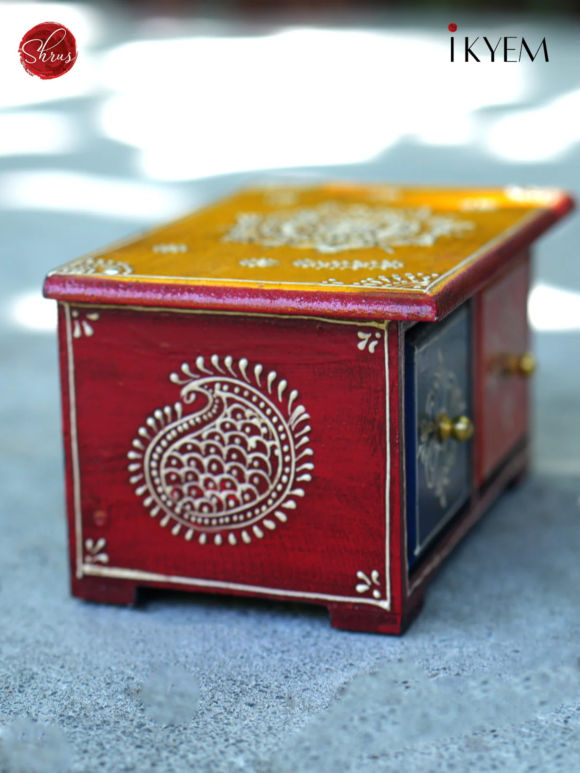 Wooden Jewellery Box with 2 Drawers - Image 3