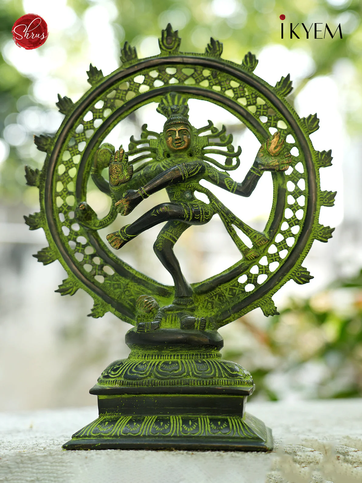 Brass Natarajar Idol (Antique Finish) 11 inches - Image 3