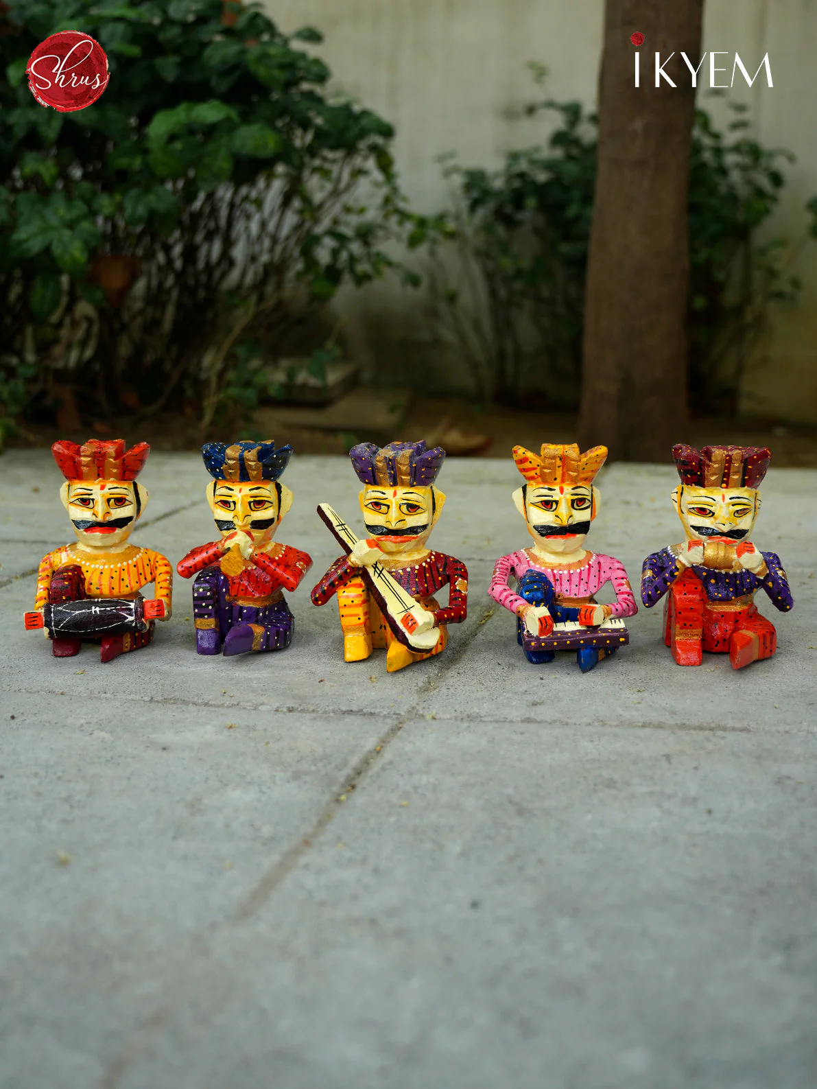 Handpainted Rajasthani Babla Musician Dolls Set