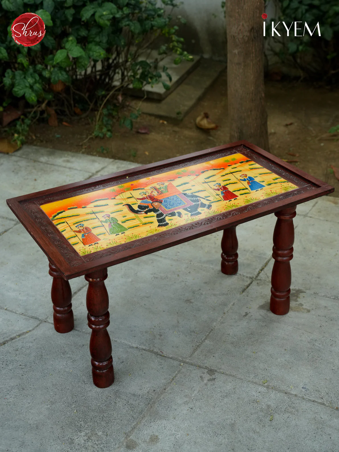 Handpainted Wooden Tea Table