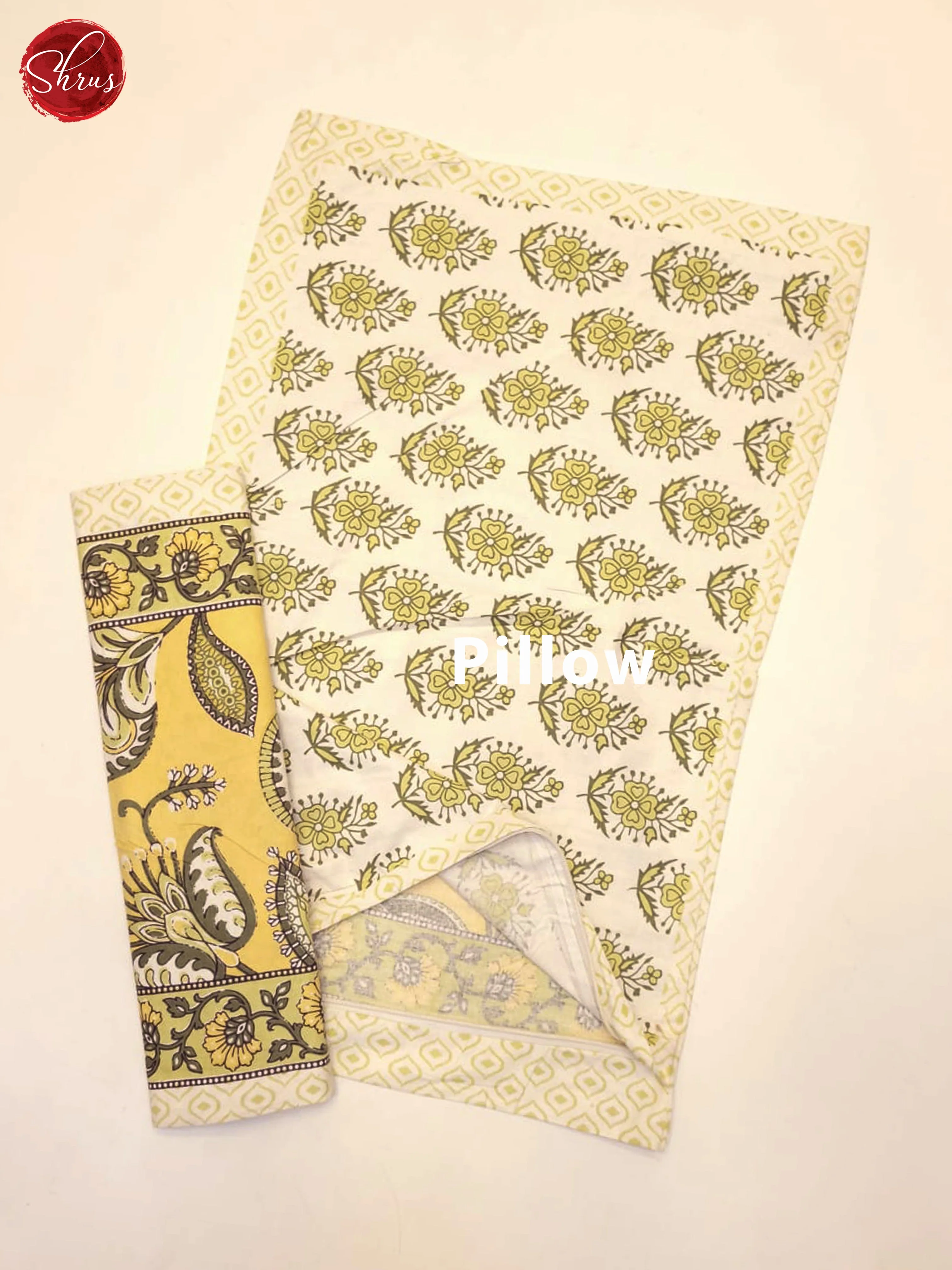 Light Yellow & Cream - Jaipuri Printed Double Bed Spread - Image 3
