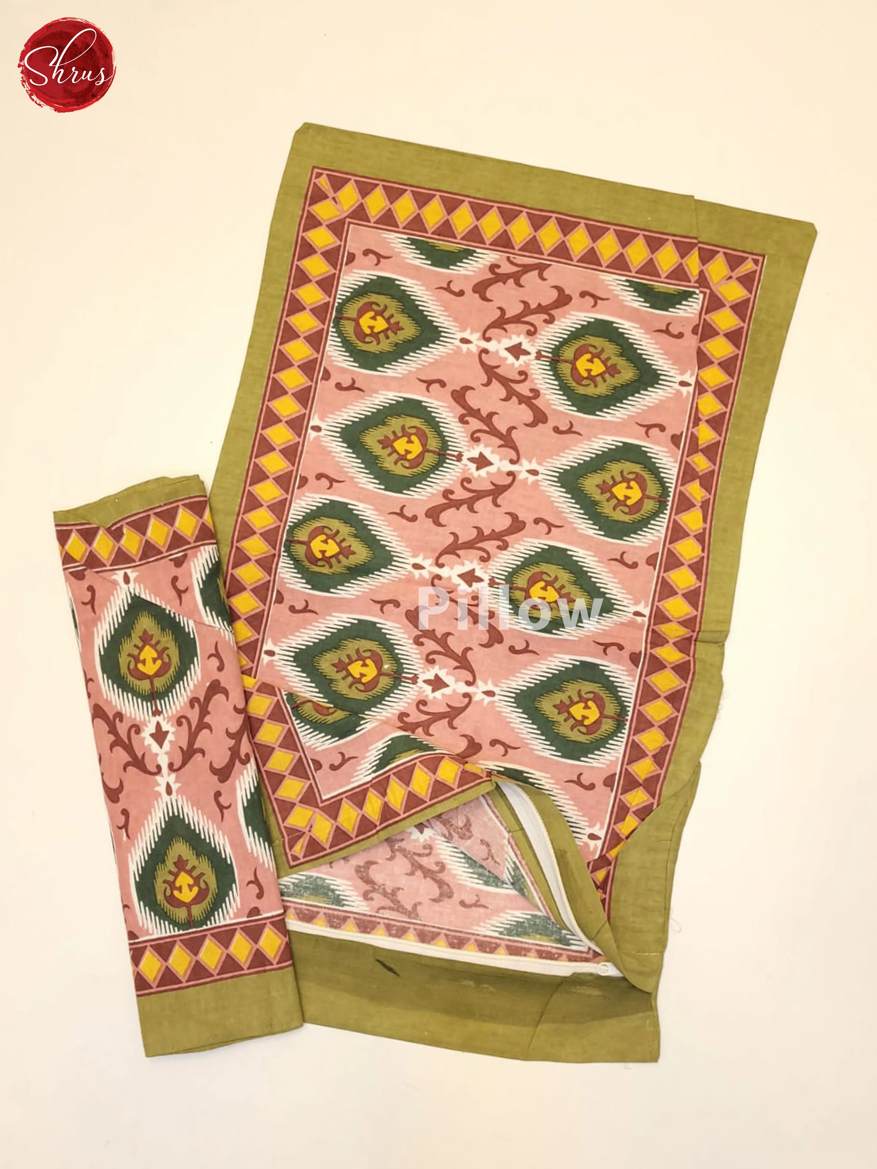 pink & Green - Jaipuri Printed Double Bed Spread - Image 3
