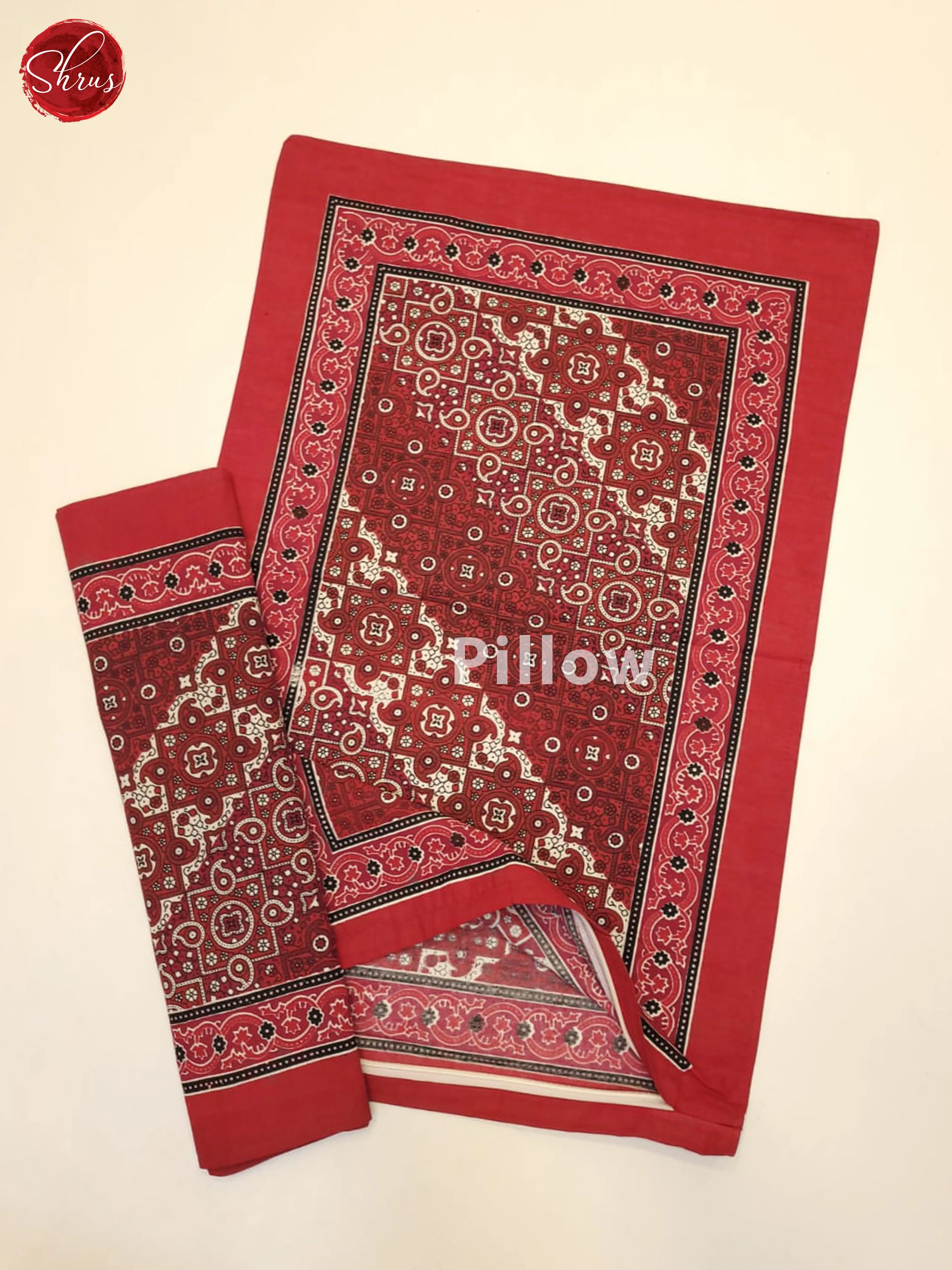 Red - Jaipuri Printed Double Bed Spread - Image 3