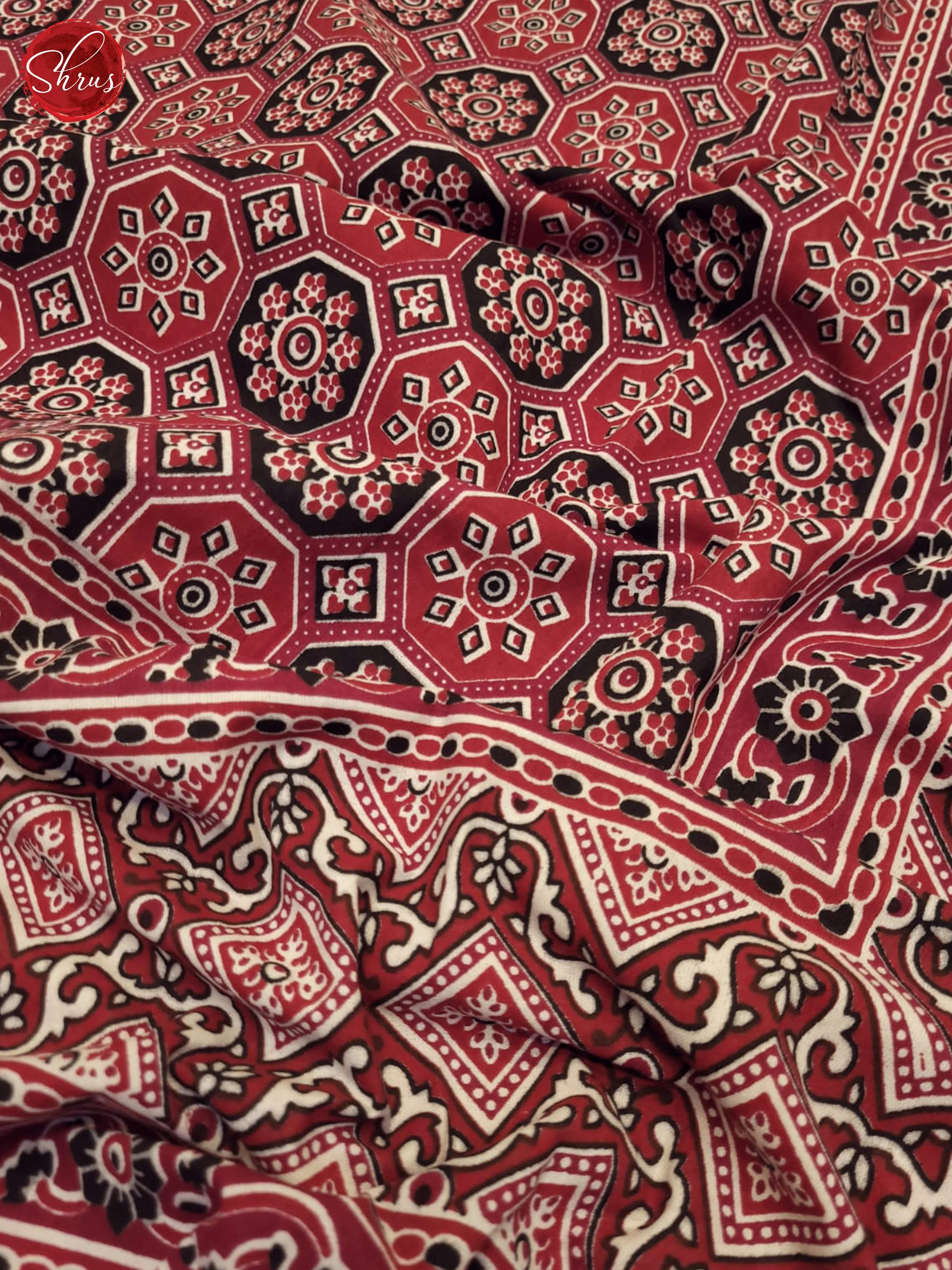 Red & Black - Jaipuri Printed Double Bed Spread