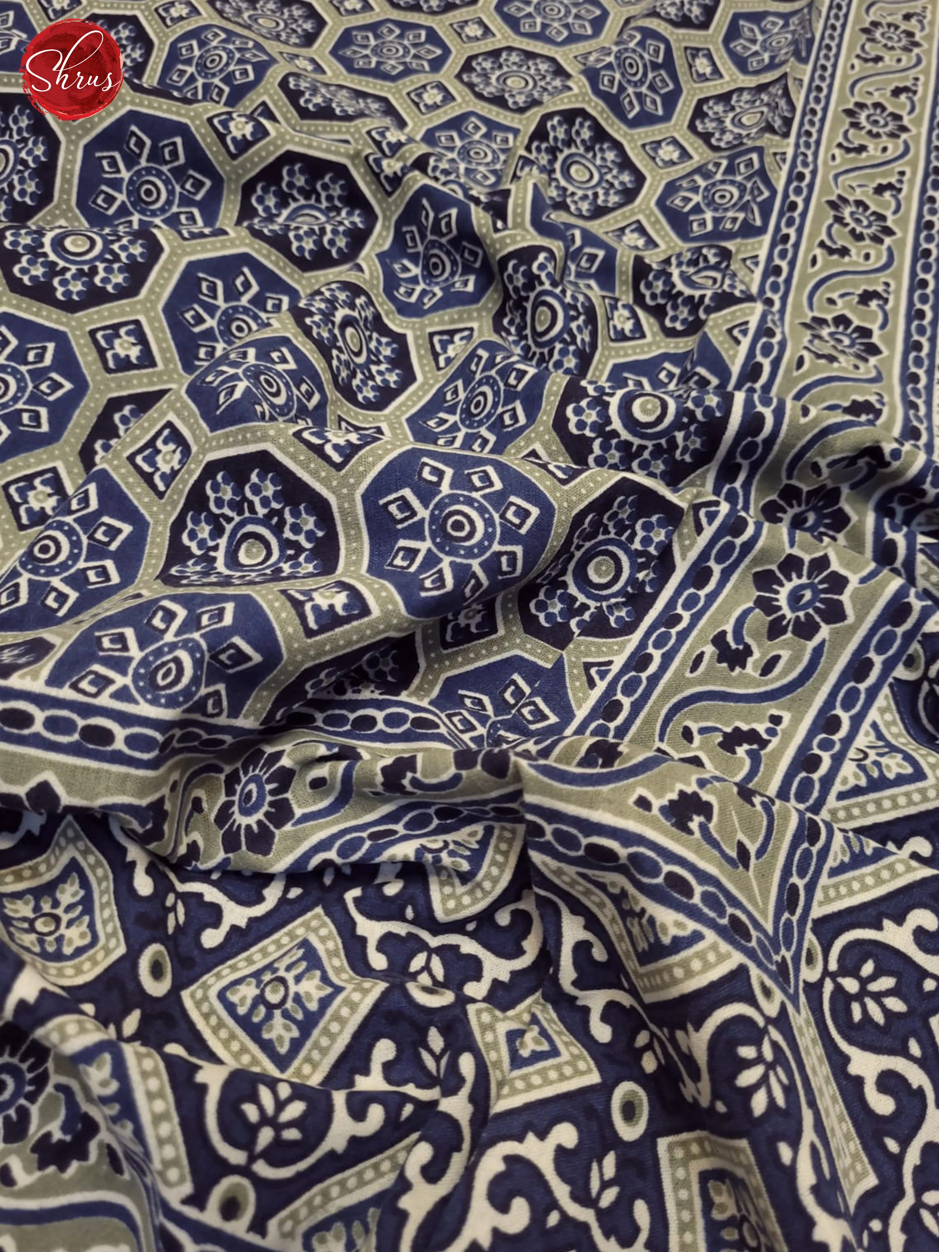 Blue & Green - Jaipuri Printed Double Bed Spread