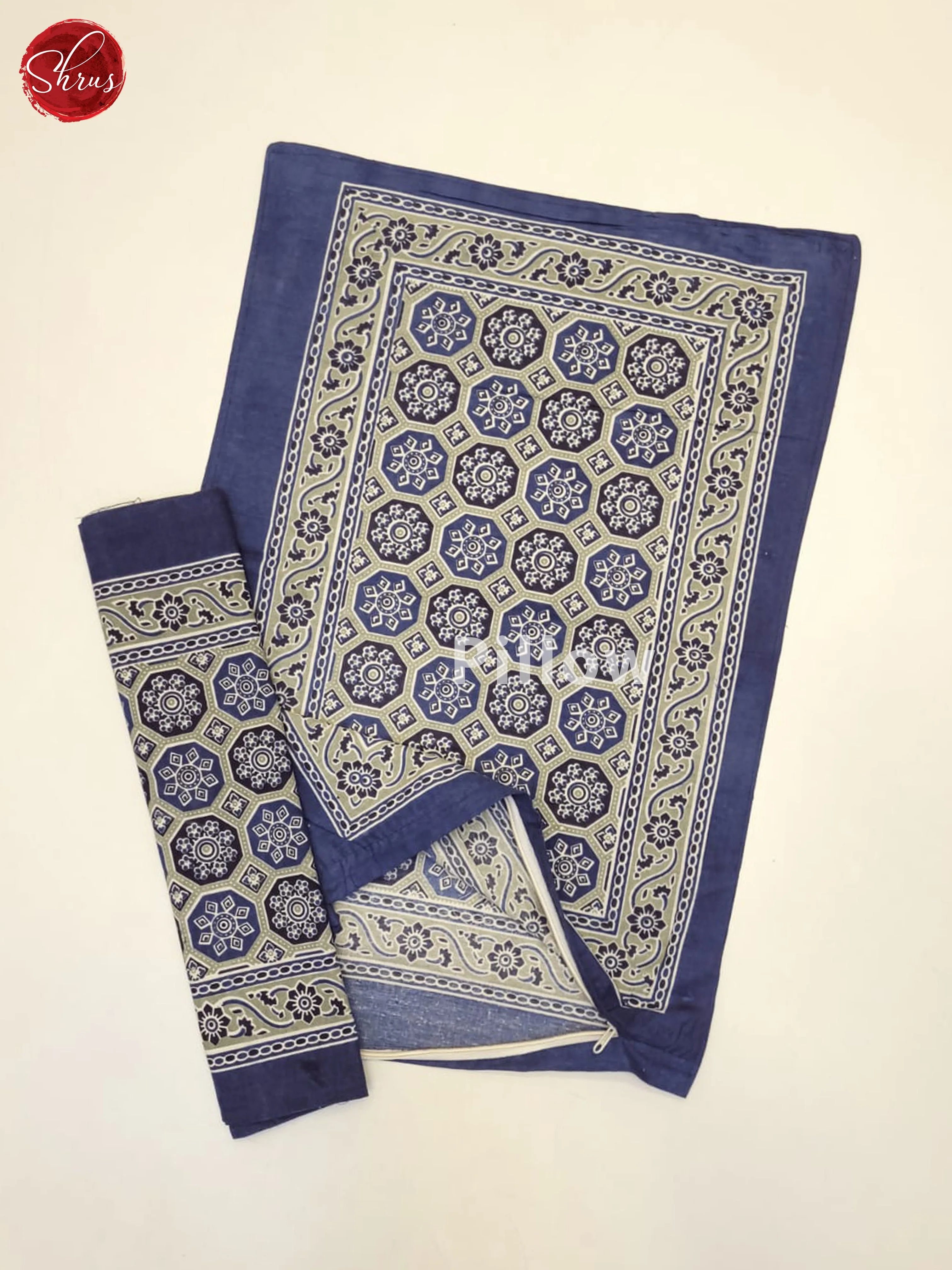 Blue & Green - Jaipuri Printed Double Bed Spread - Image 3
