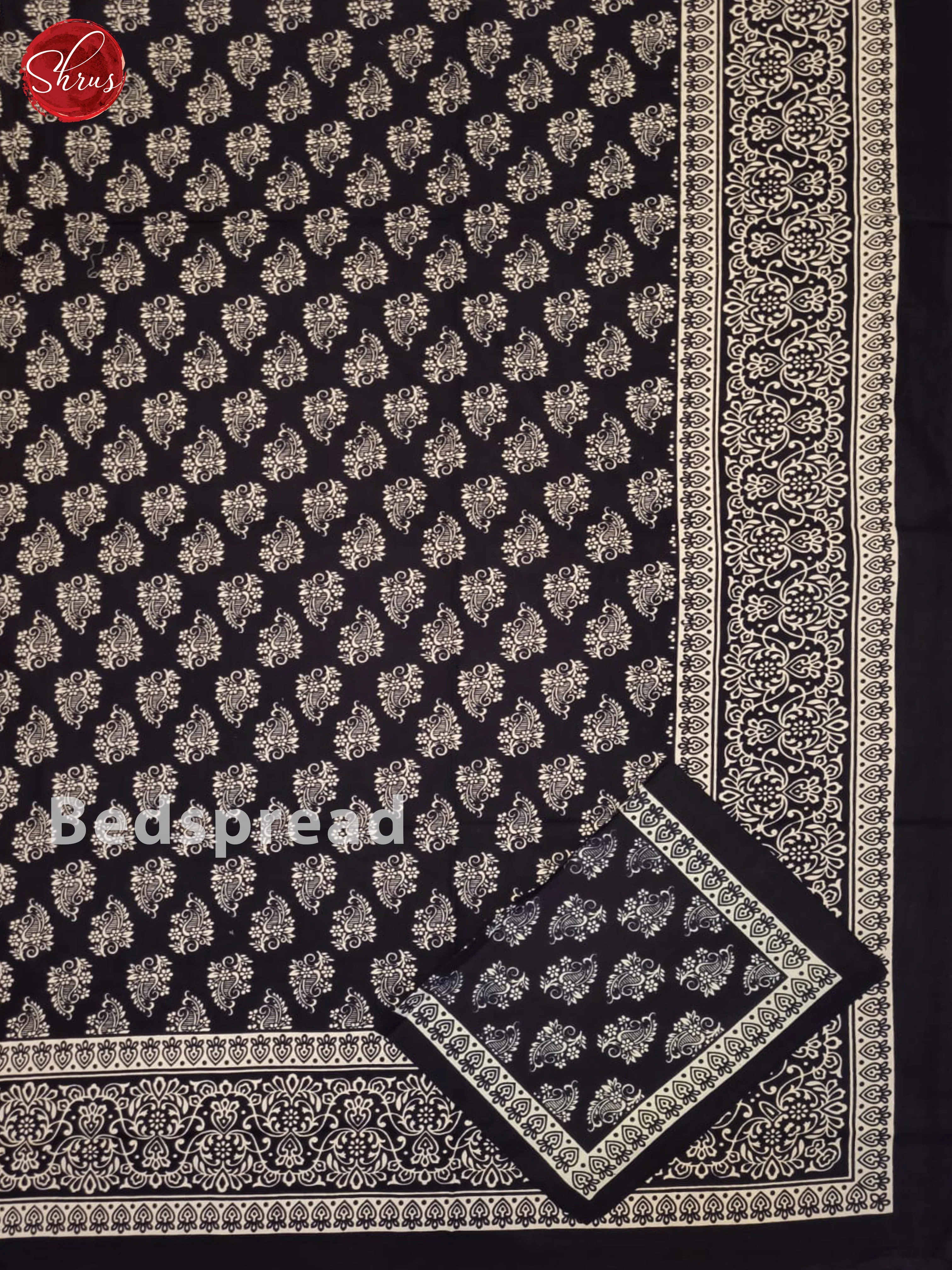 Black & White - Jaipuri Printed Double Bed Spread - Image 2