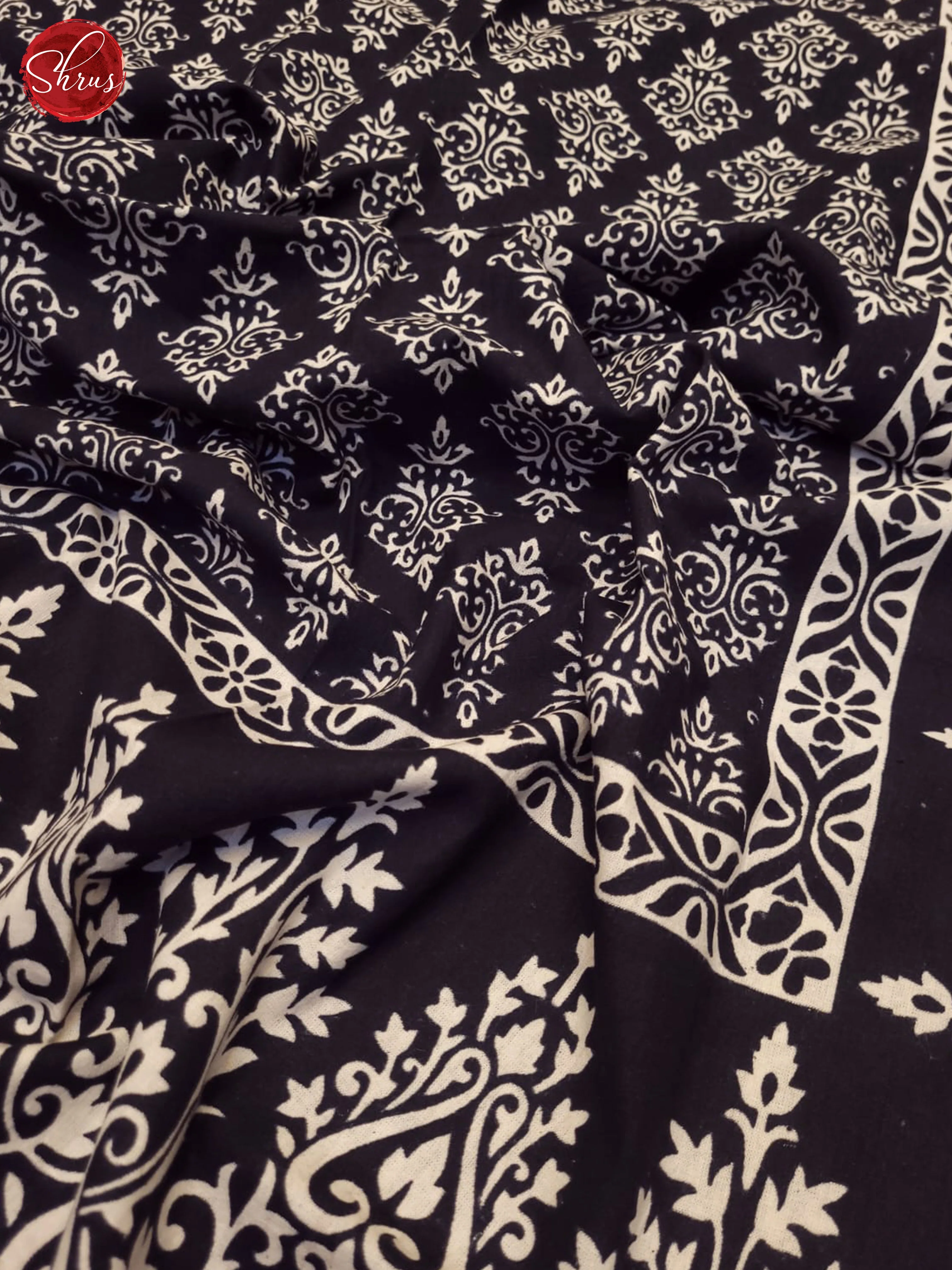 Black- Jaipuri Printed Double Bed Sheet