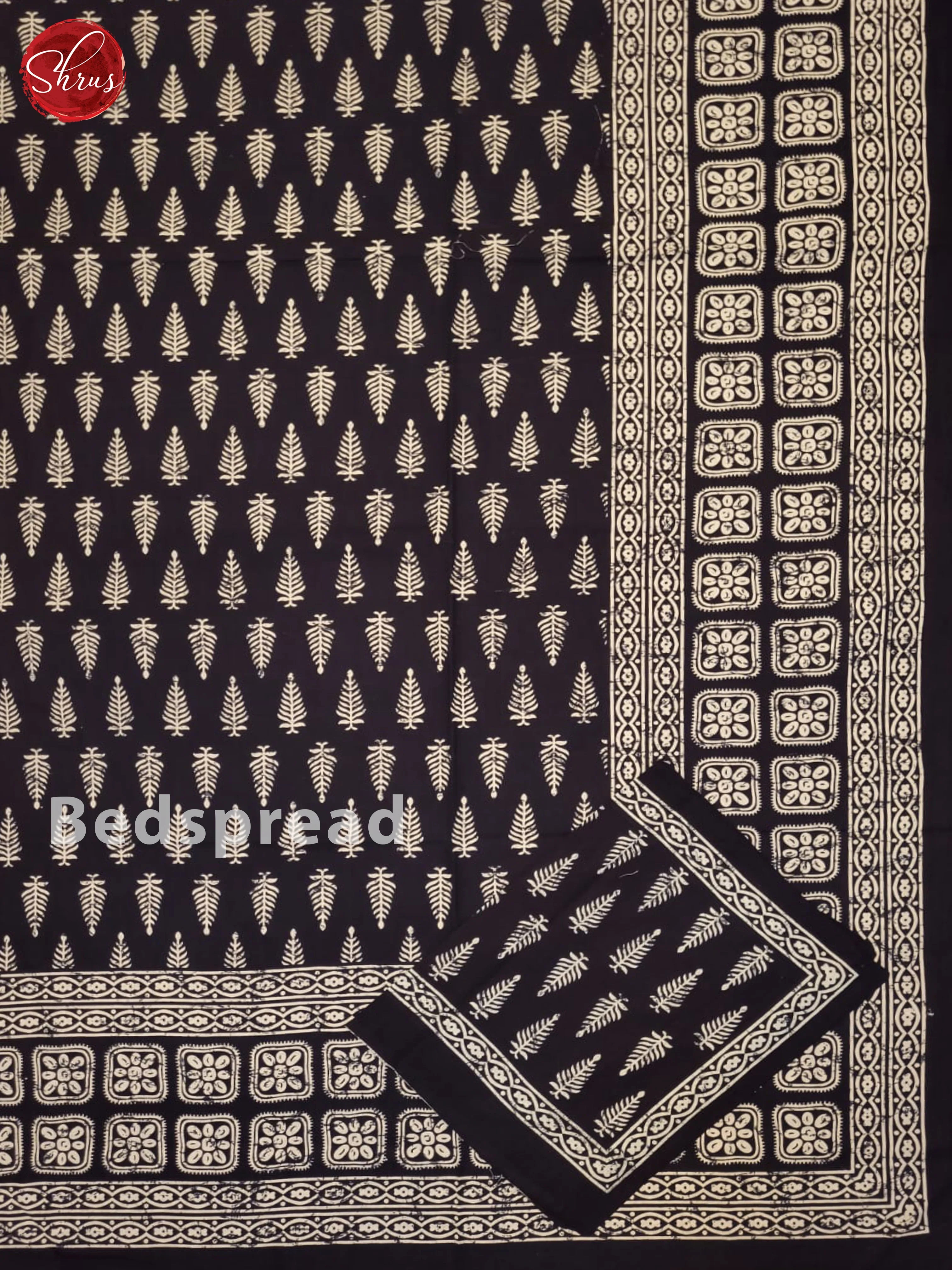 Black & White - Jaipuri Printed Double Bed Spread - Image 2