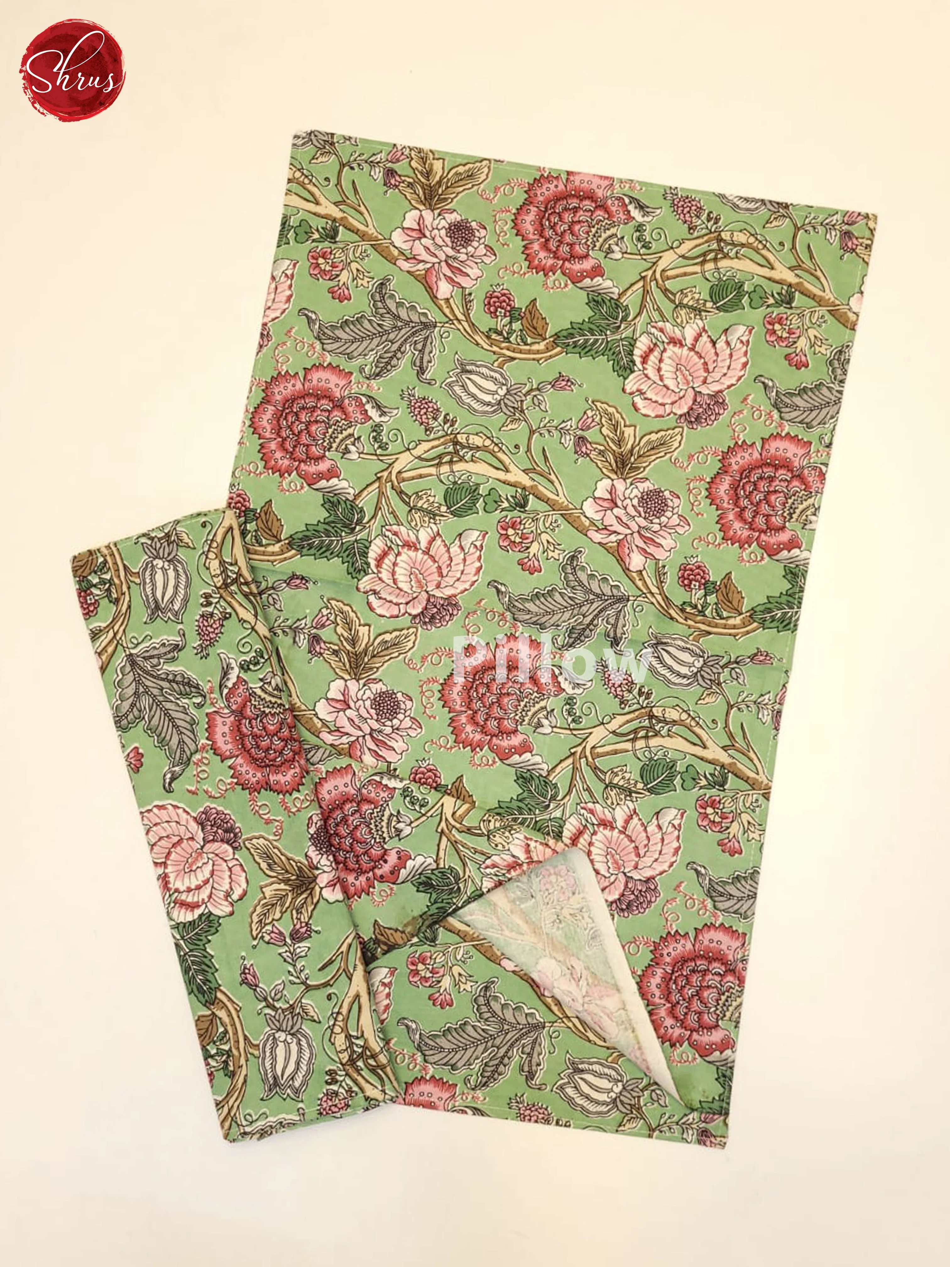 Green & Red- Jaipuri Printed Double Bed Spread - Image 3