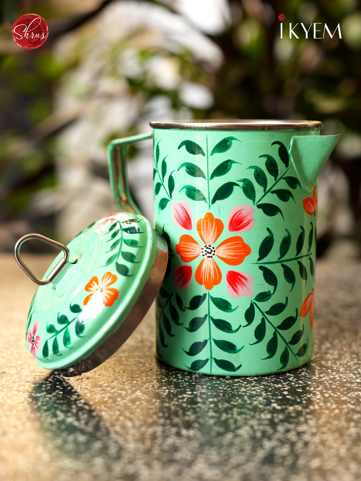 Hand Painted Stainless Steel Jug - Image 2