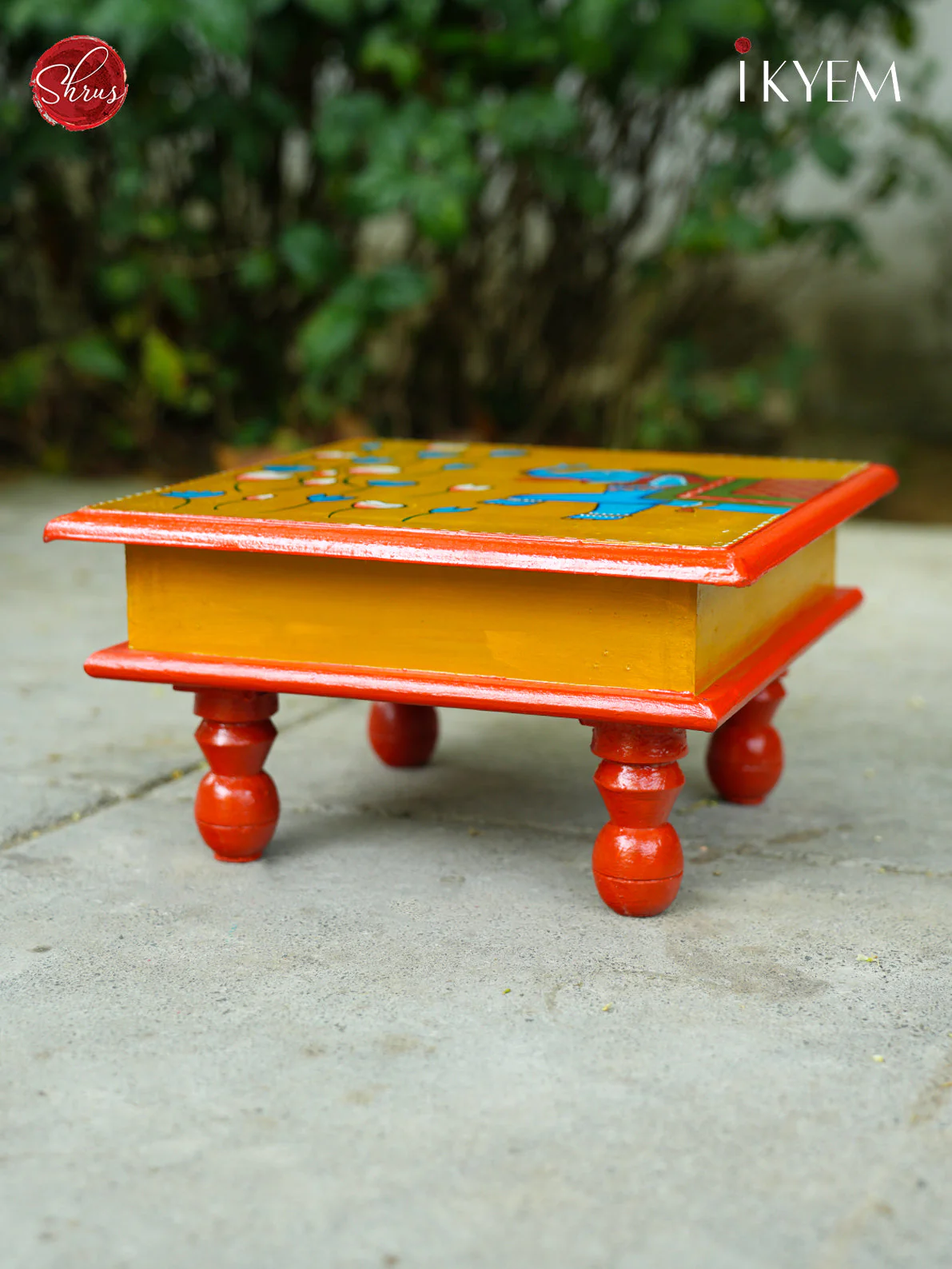Wooden Hand painted Chowki