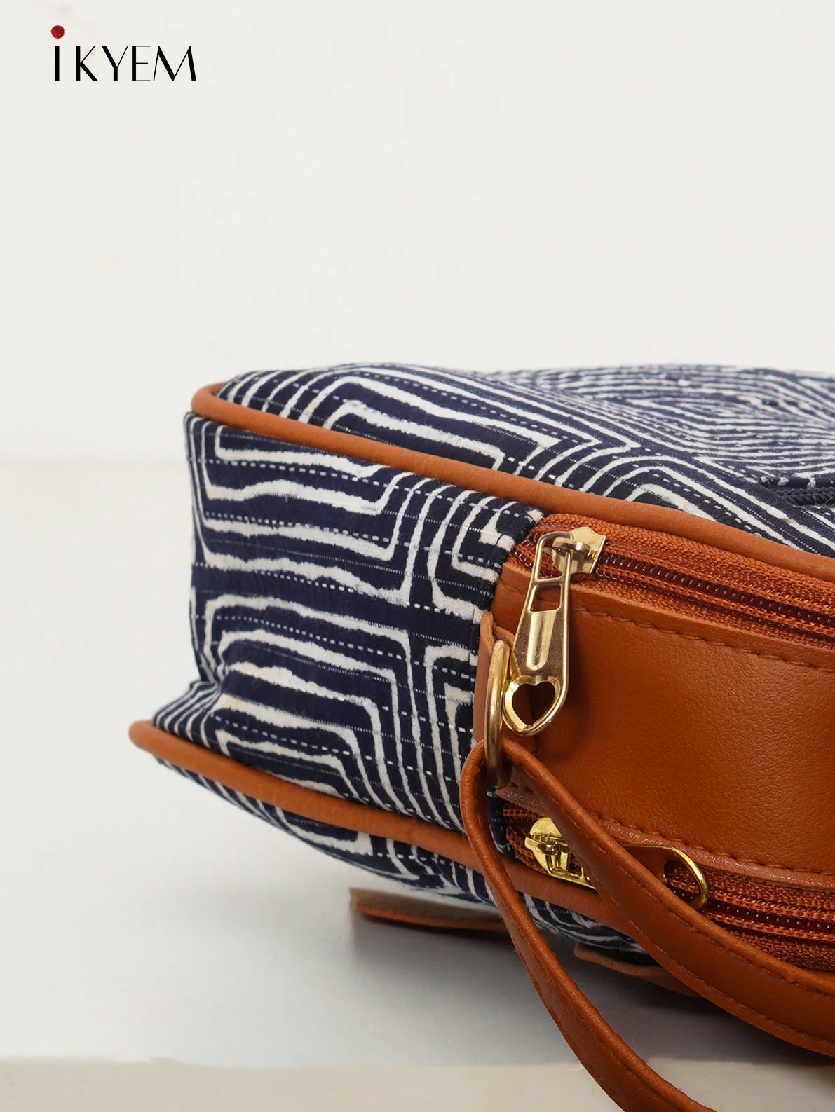 Blue & Brown - Ajrakh Handbag - Image 3