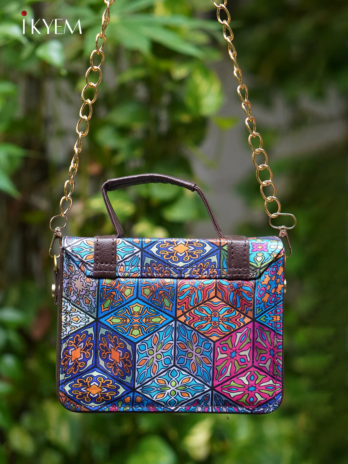 Blue & Brown - Ajrakh hand bag - Image 2