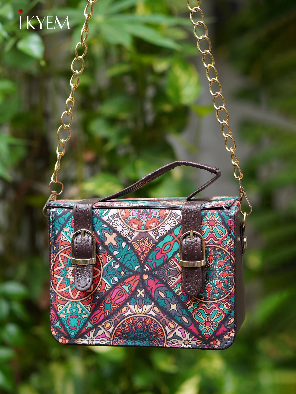 Pink & Brown - Ajrakh hand bag