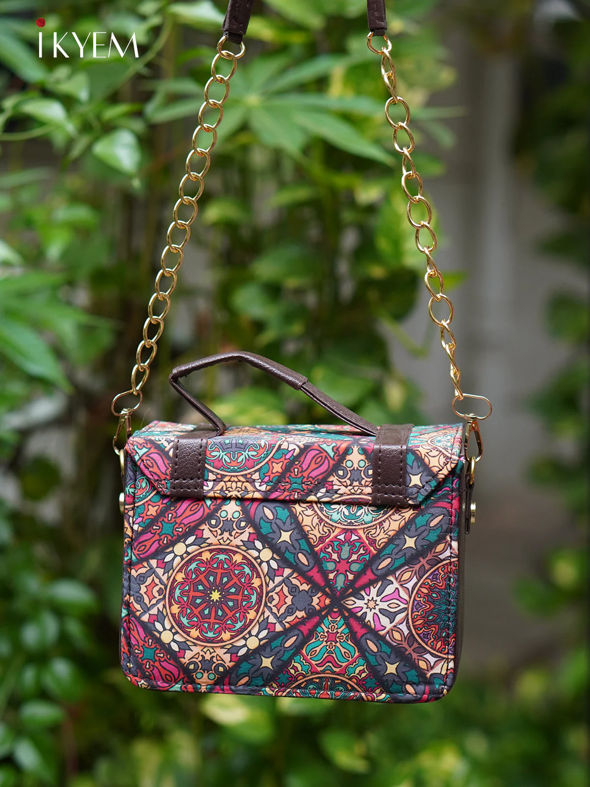 Pink & Brown - Ajrakh hand bag - Image 2