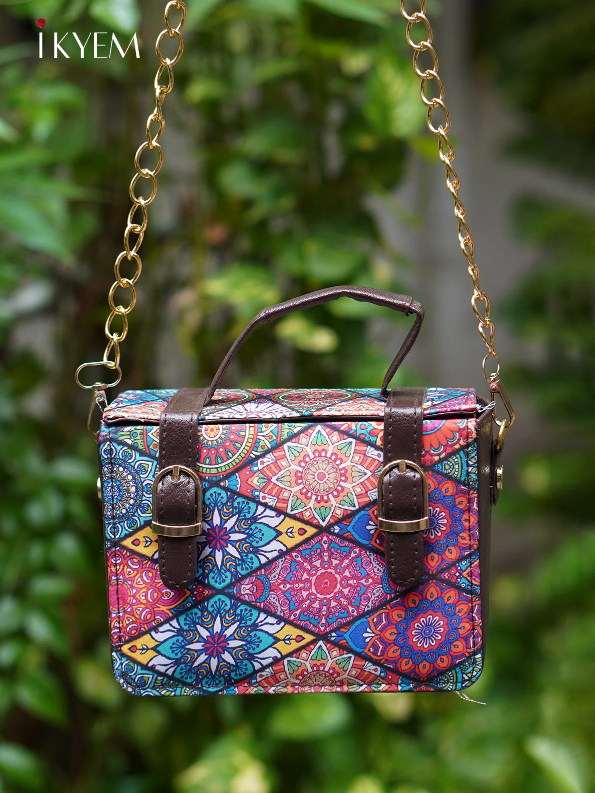 Pink & Brown - Ajrakh hand bag