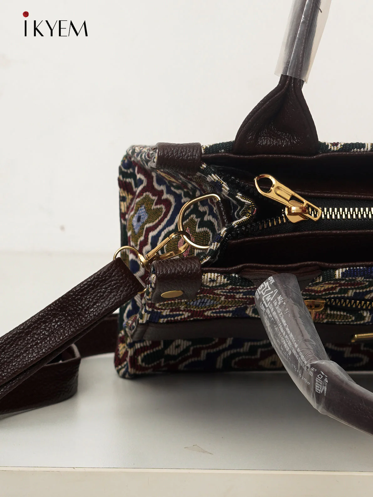 Blue & Brown - Ajrakh Hand Bag - Image 3