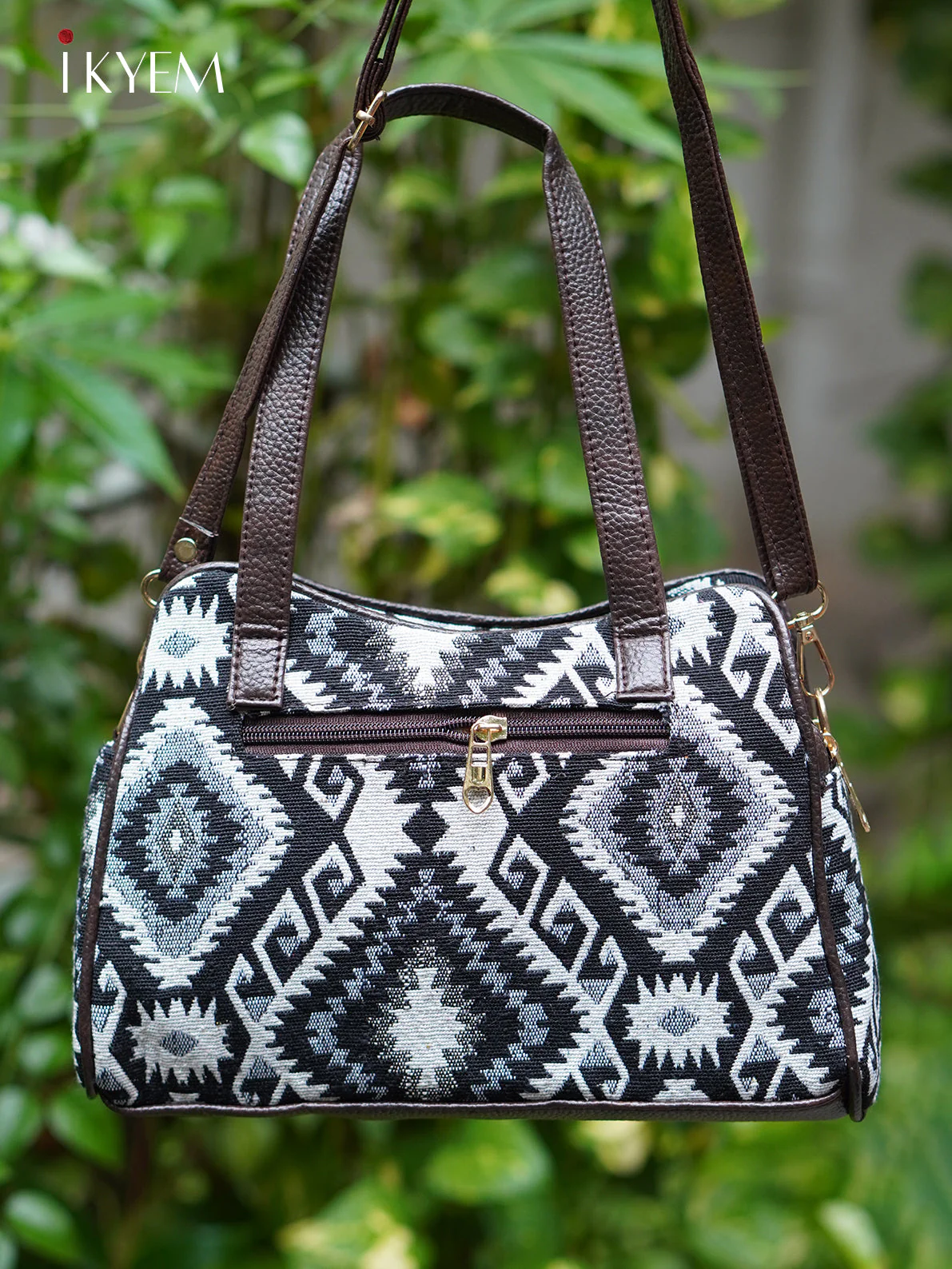 Black & Brown - Ajrakh hand bag - Image 2