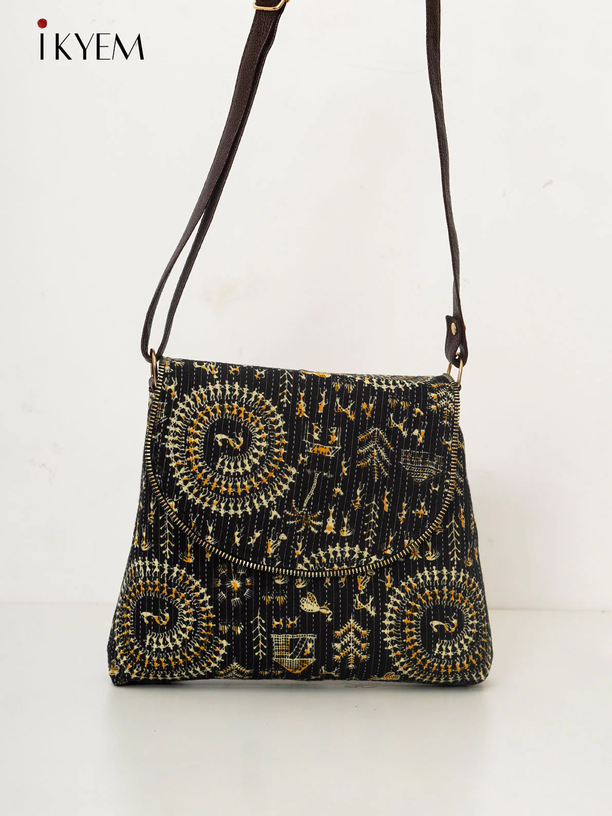 Black - Ajrakh Hand bags