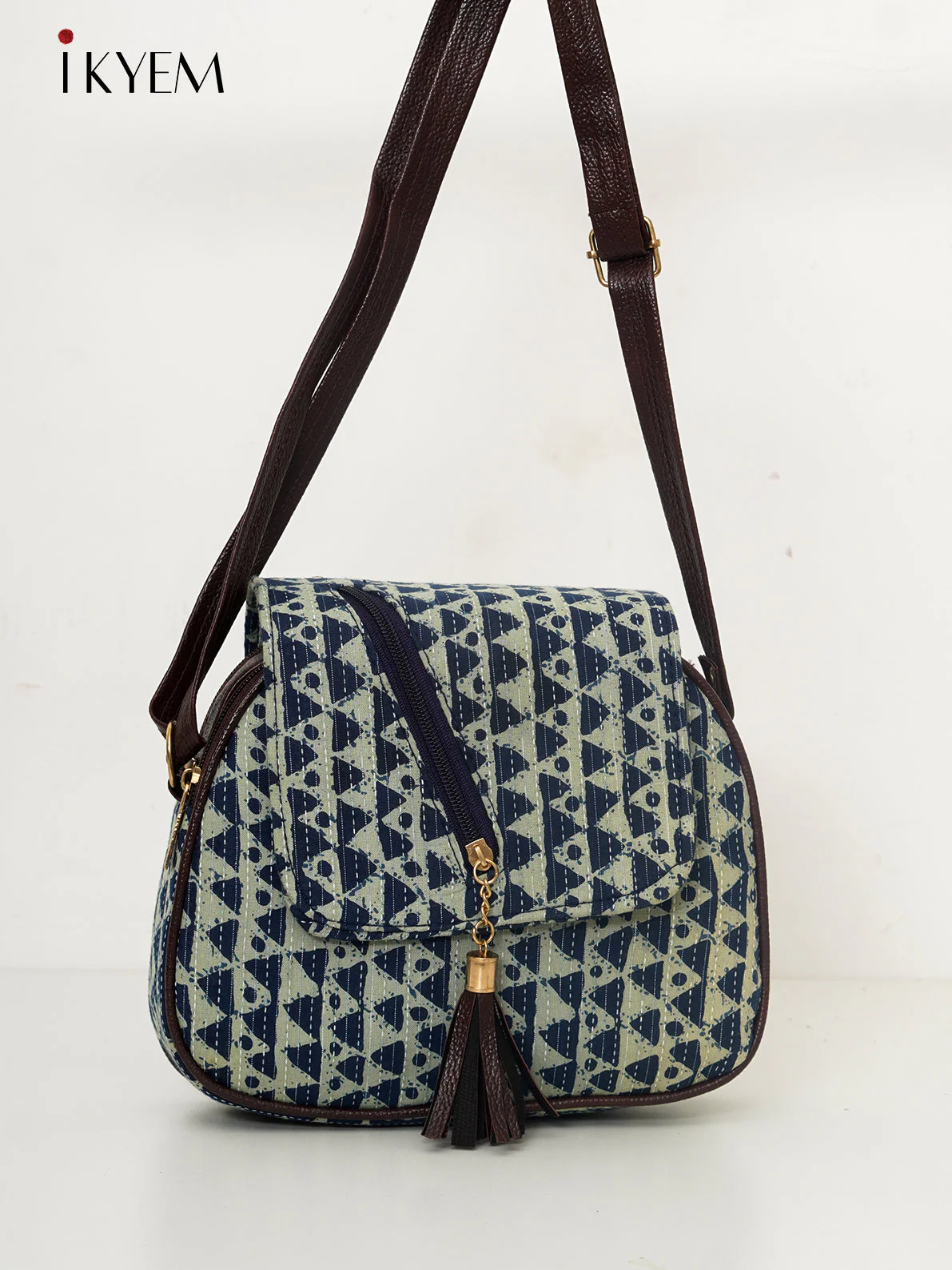 Black - Ajrakh sling bag