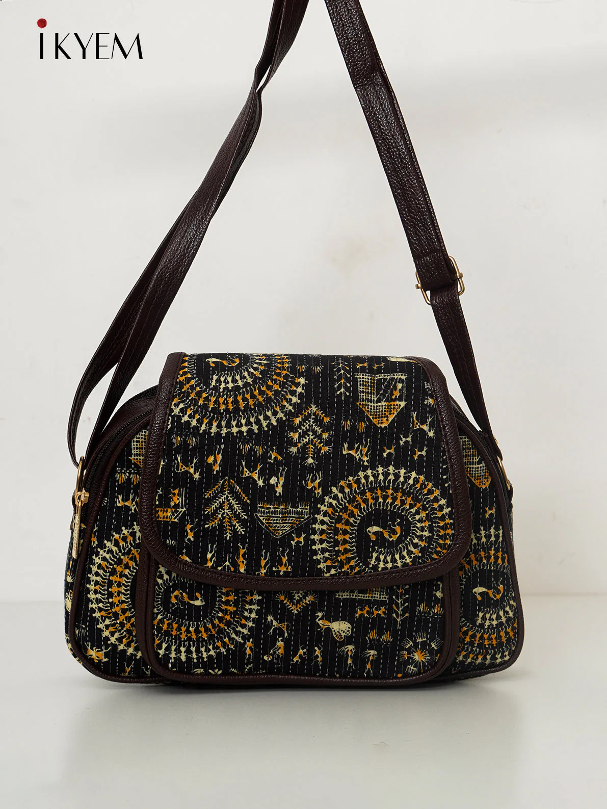 Black - Ajrakh Handbag
