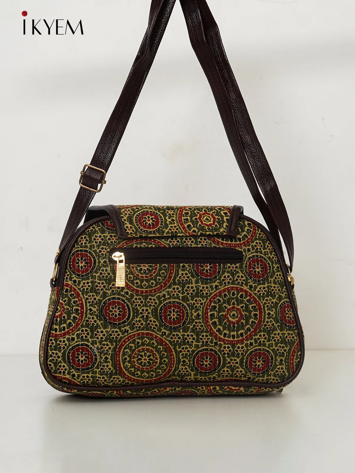 Green - Ajrakh HandBag - Image 2