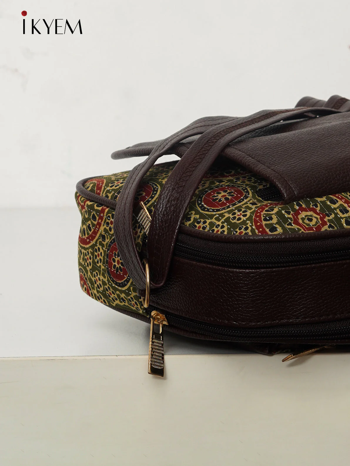 Green - Ajrakh HandBag - Image 3