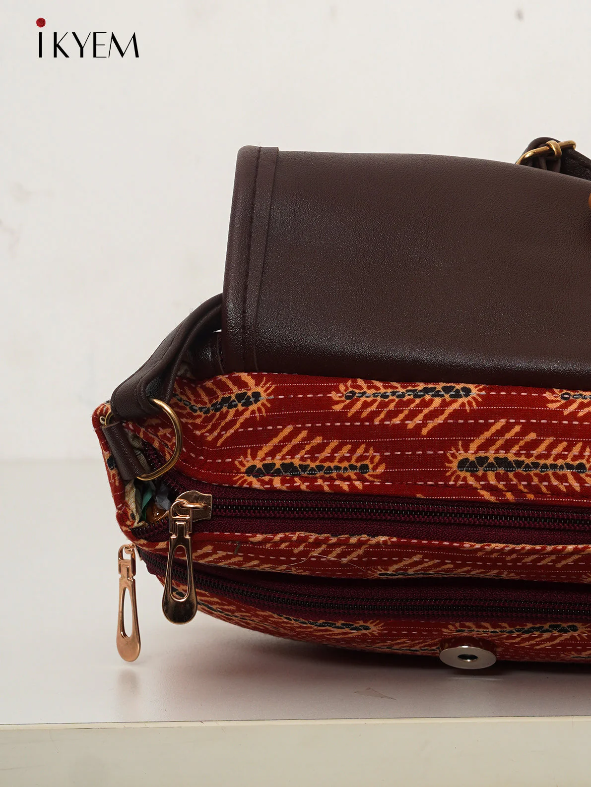 Red - Ajrakh Handbag - Image 3