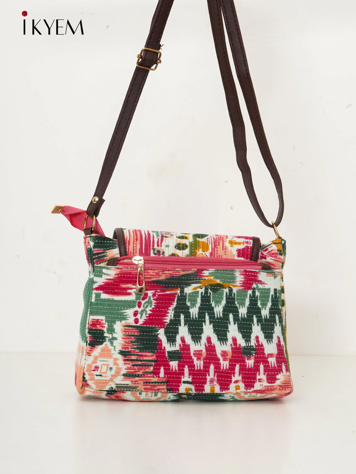 Pink & Brown - Ajrakh Hand bags - Image 2
