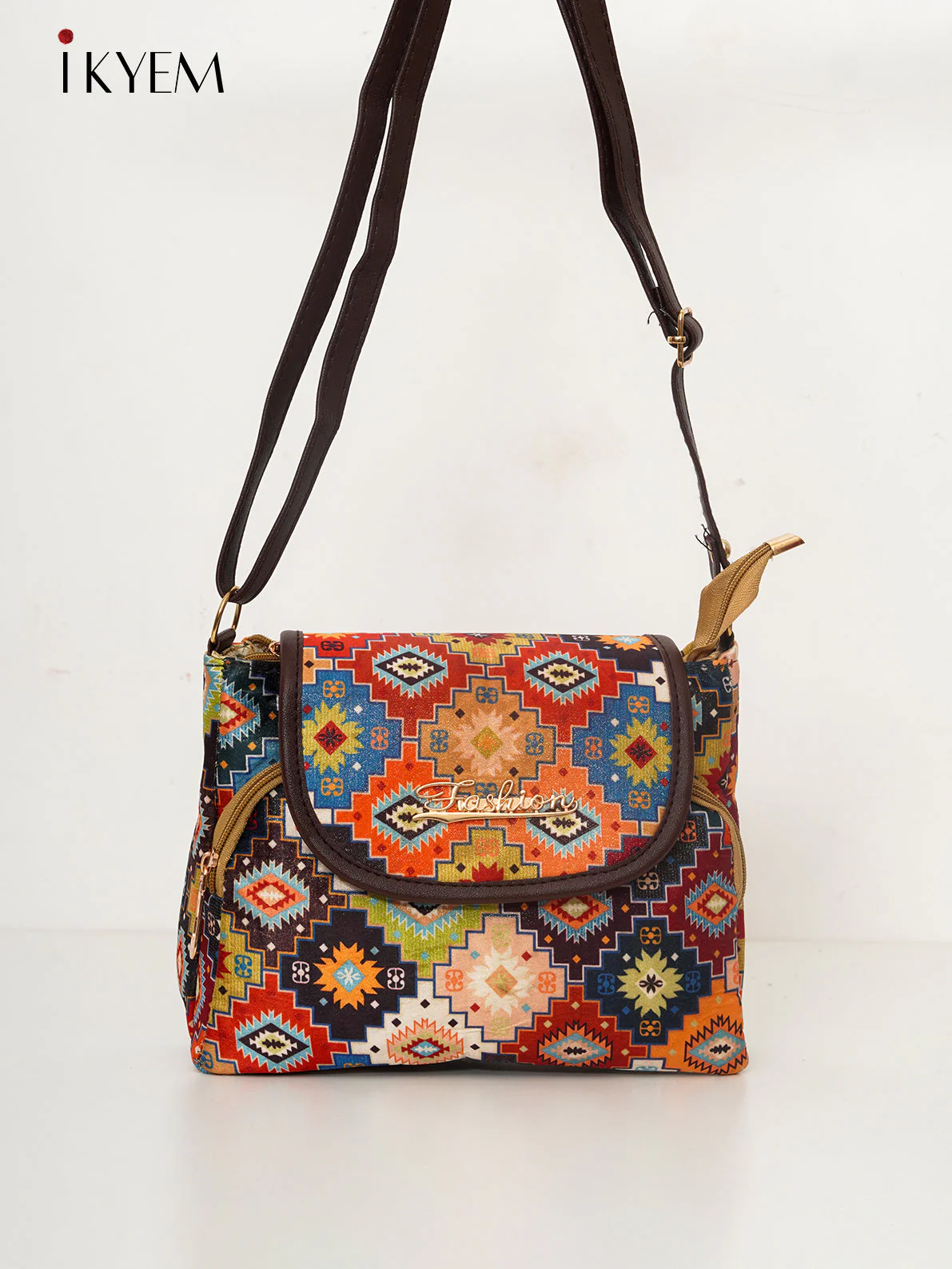 Multicolor & Brown - Ajrakh Hand Bag