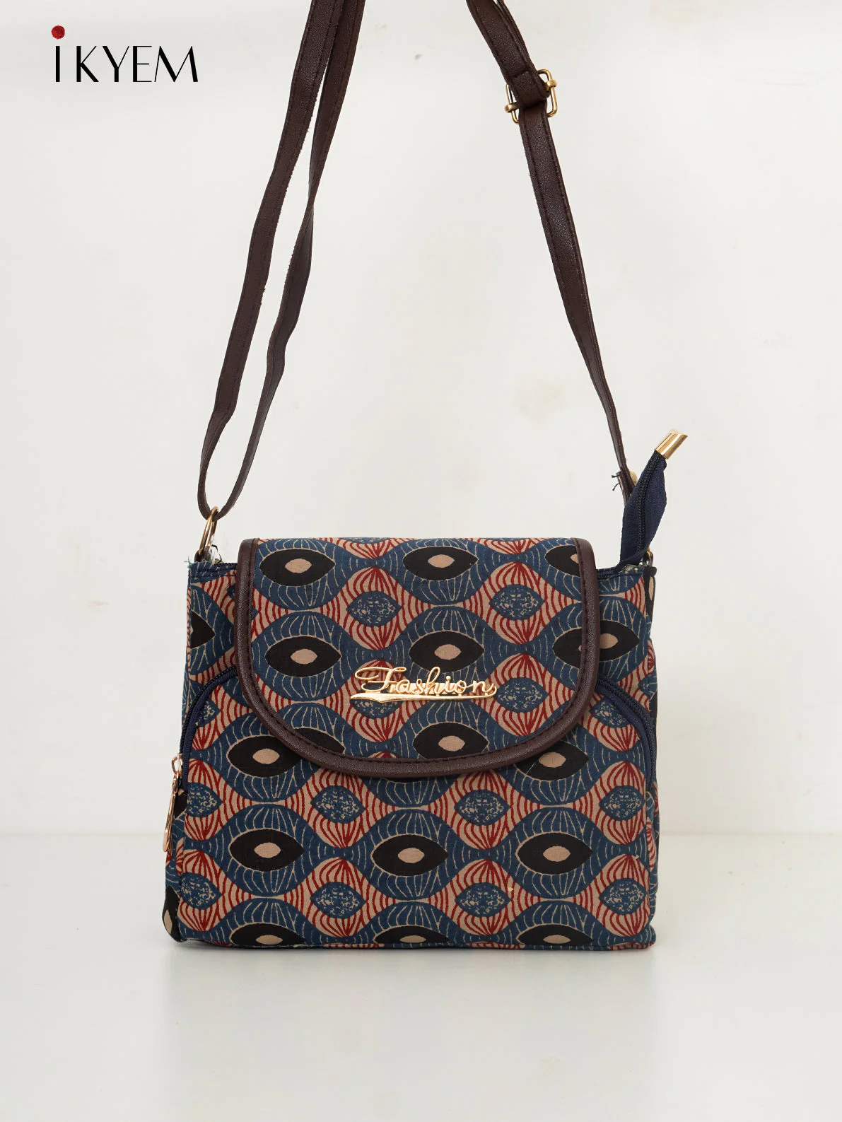 Blue & Brown - Ajrakh Handbag - 4EJ17121 - Image 2
