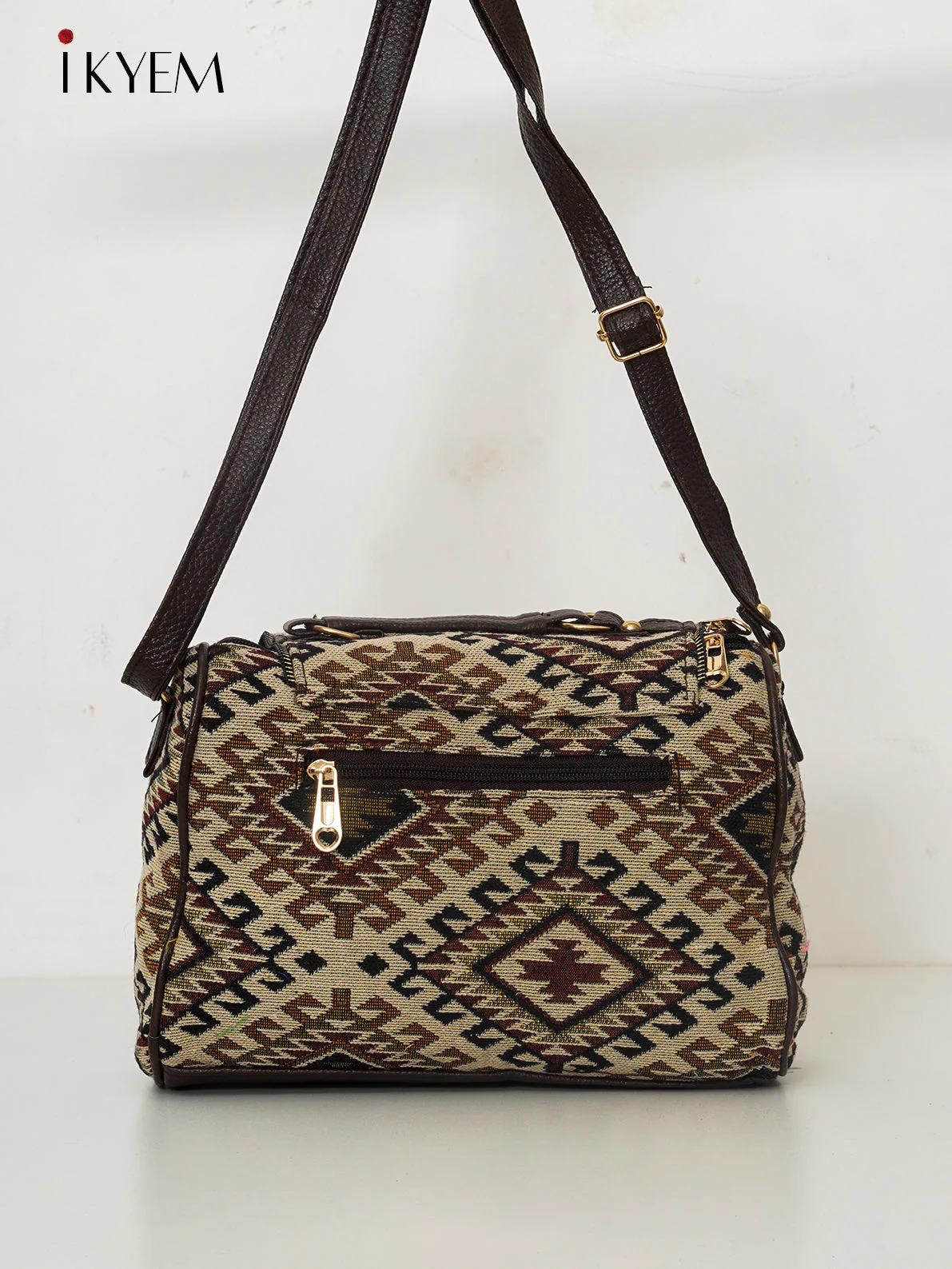 Beige & Brown - Ajrakh Handbag - Image 2