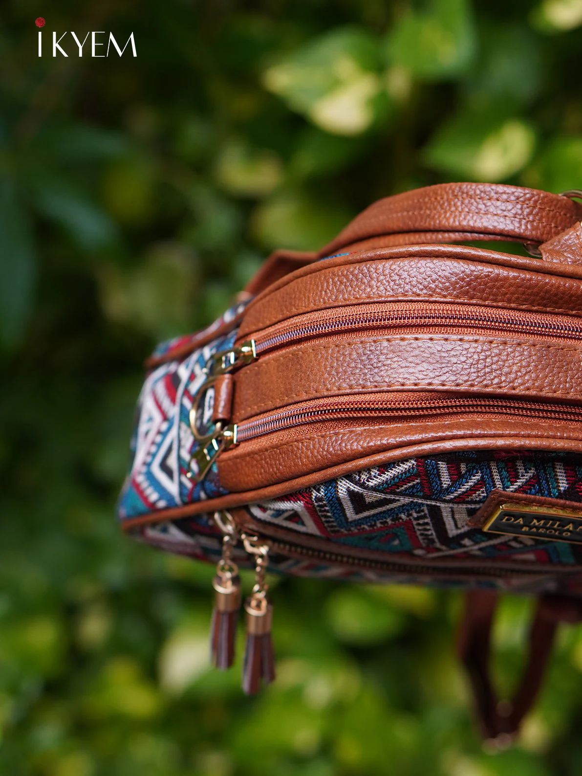 Blue & Brown - Ajrakh hand bag - Image 3